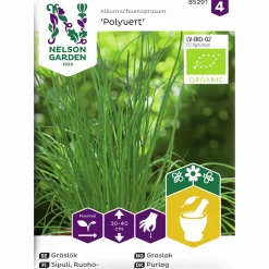 Fröer Gräslök Vanlig Polyvert Organic>Nelson Garden New