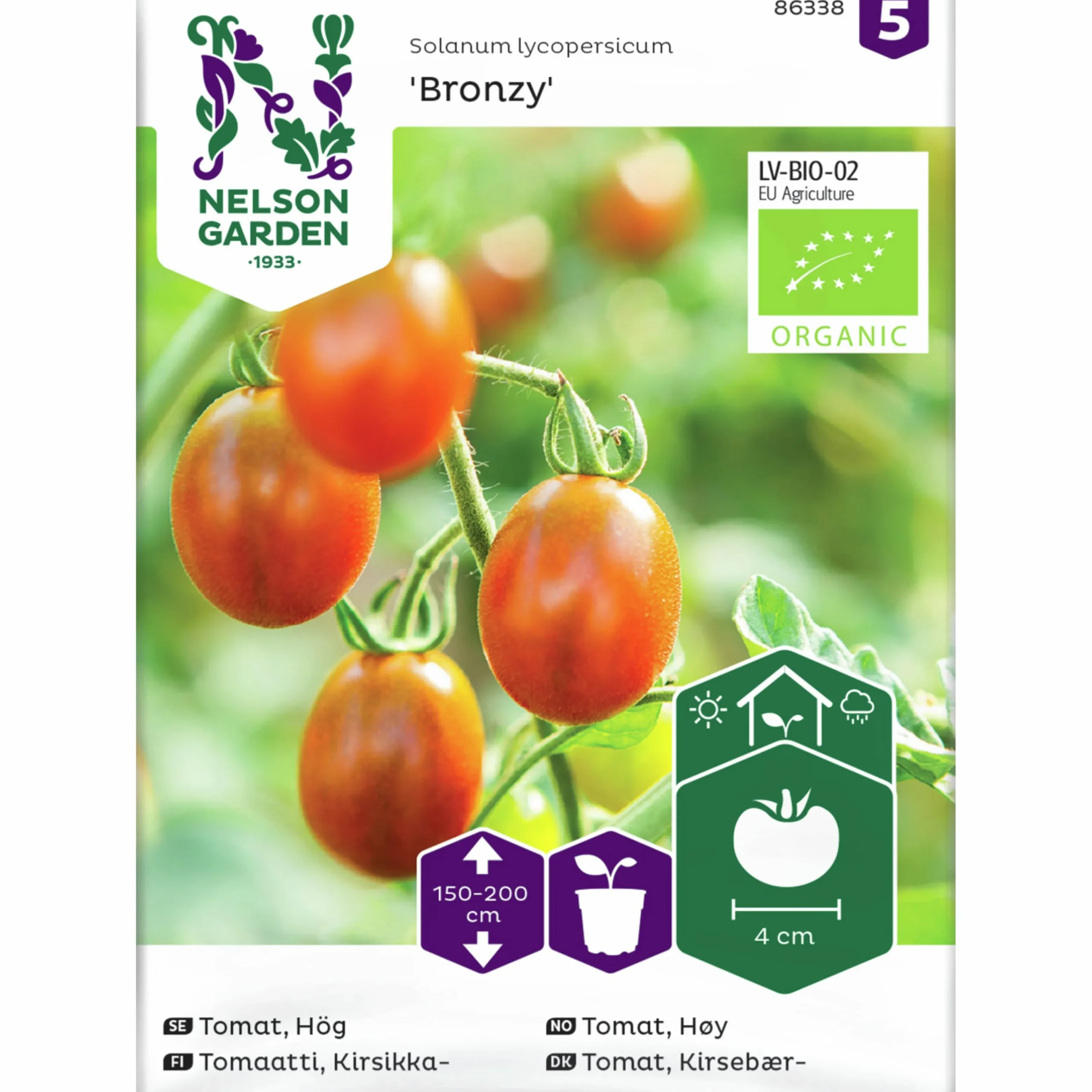 Fröer Hög Tomat Bronzy Organic>Nelson Garden Best