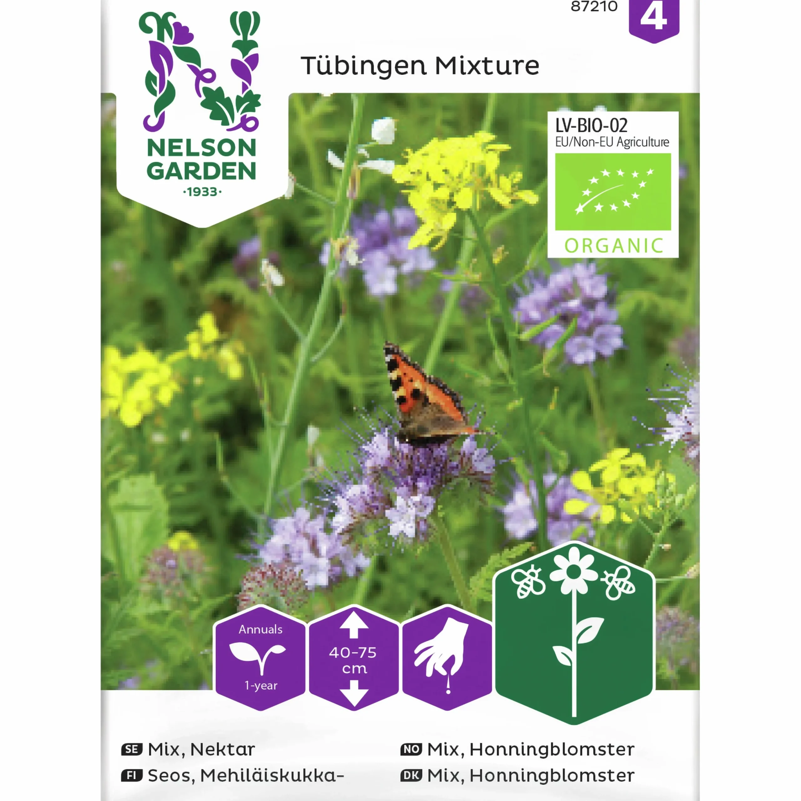 Fröer Insektsblommor Mix Organic>Nelson Garden Discount