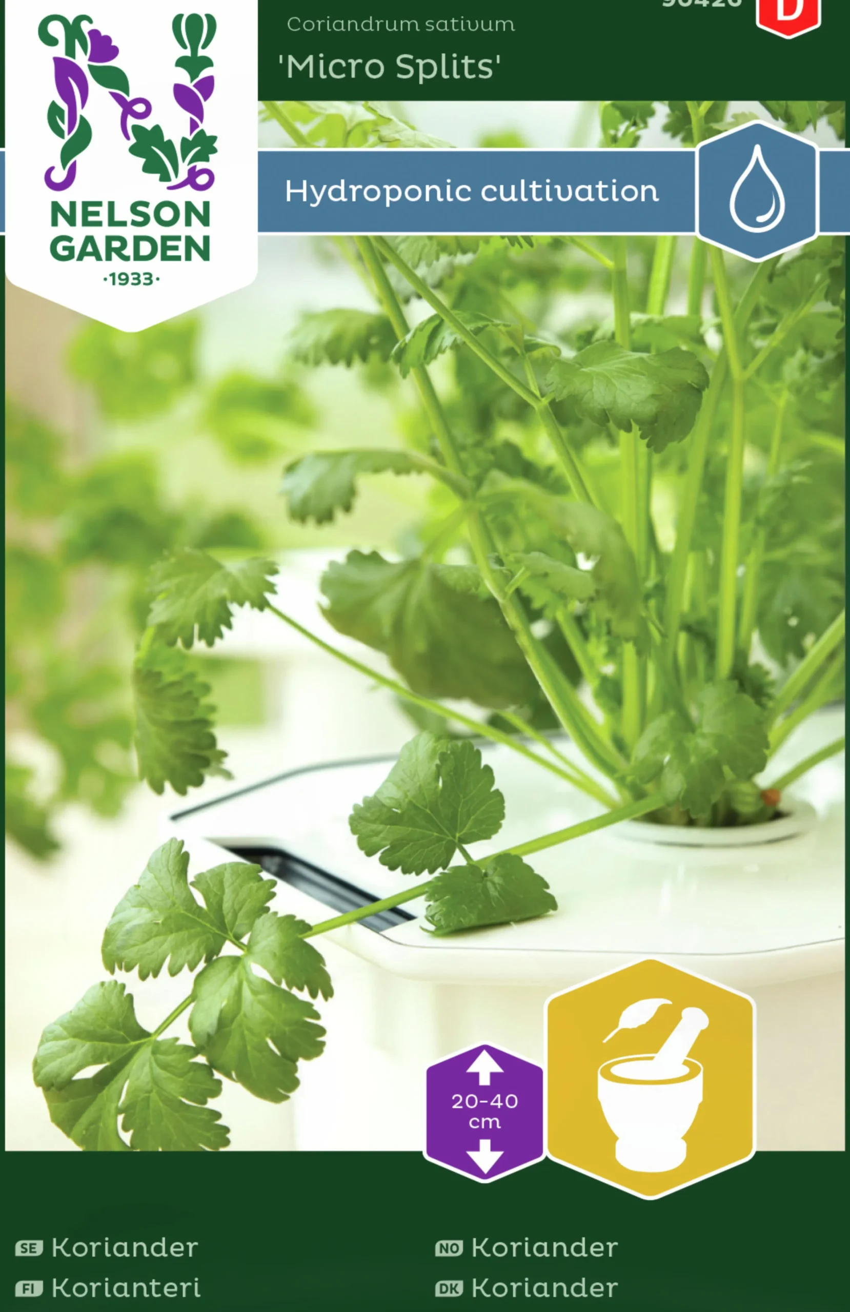 Fröer Koriander MicroSplits Hydroponisk odling>Nelson Garden Best