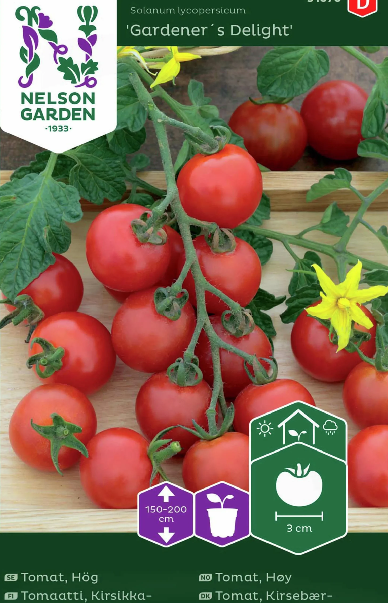 Fröer Körsbärstomat Gardener's Delight>Nelson Garden New