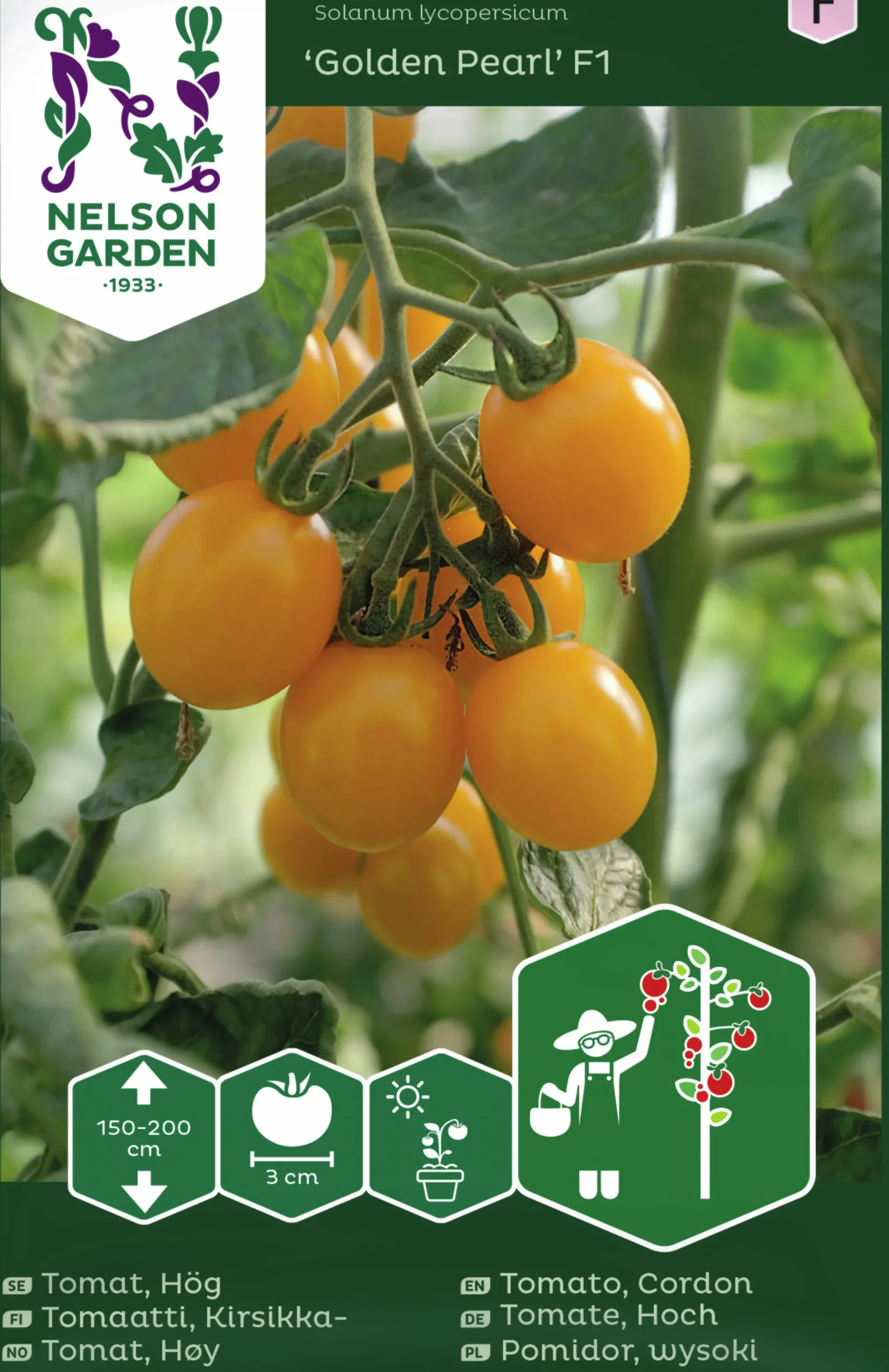 Fröer Körsbärstomat Golden Pearl F1 Hög>Nelson Garden Online