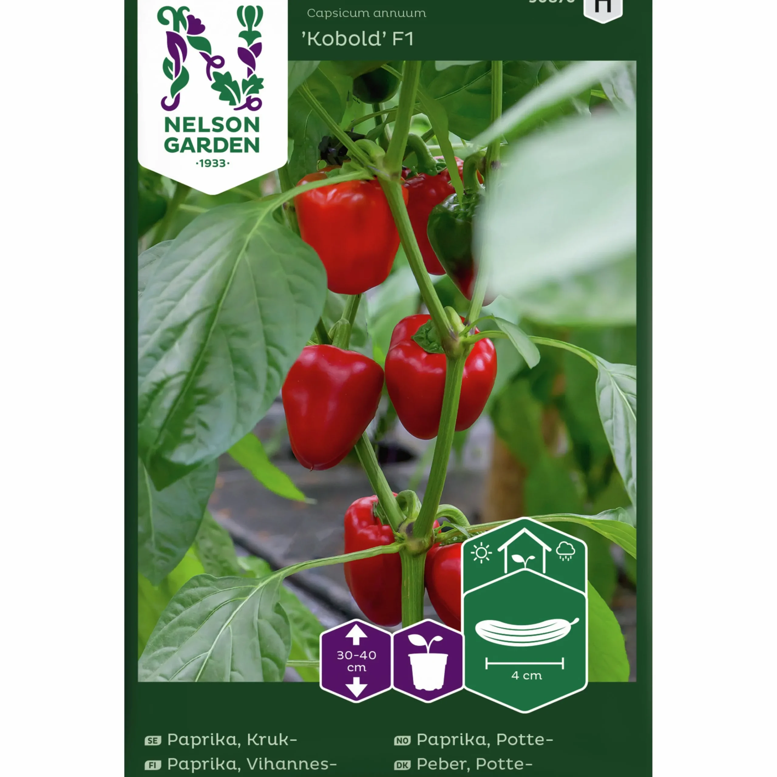 Fröer Krukpaprika Kobold F1>Nelson Garden Hot