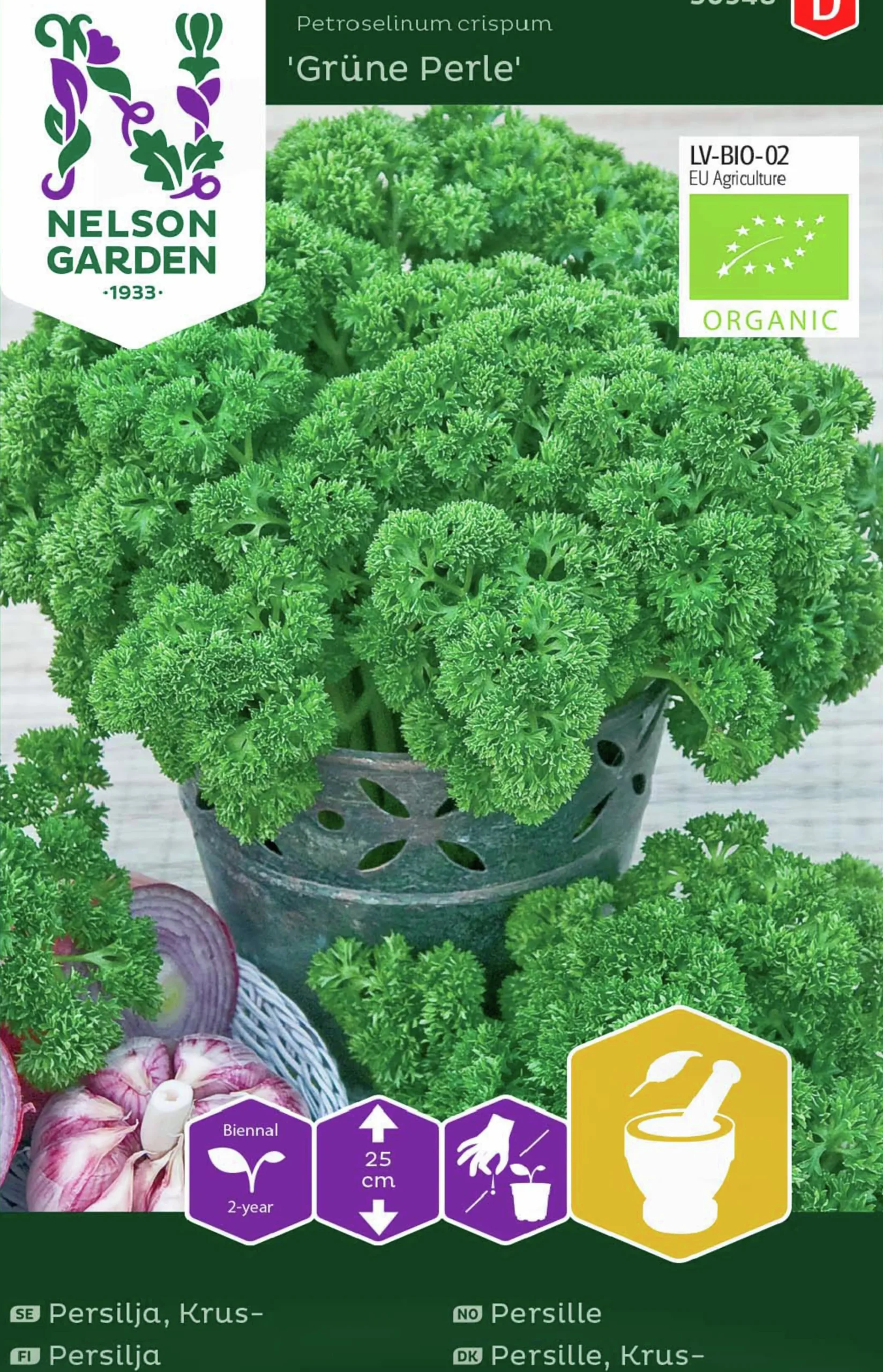 Fröer Krusbladig Persilja Grüne Perle Organic>Nelson Garden Sale