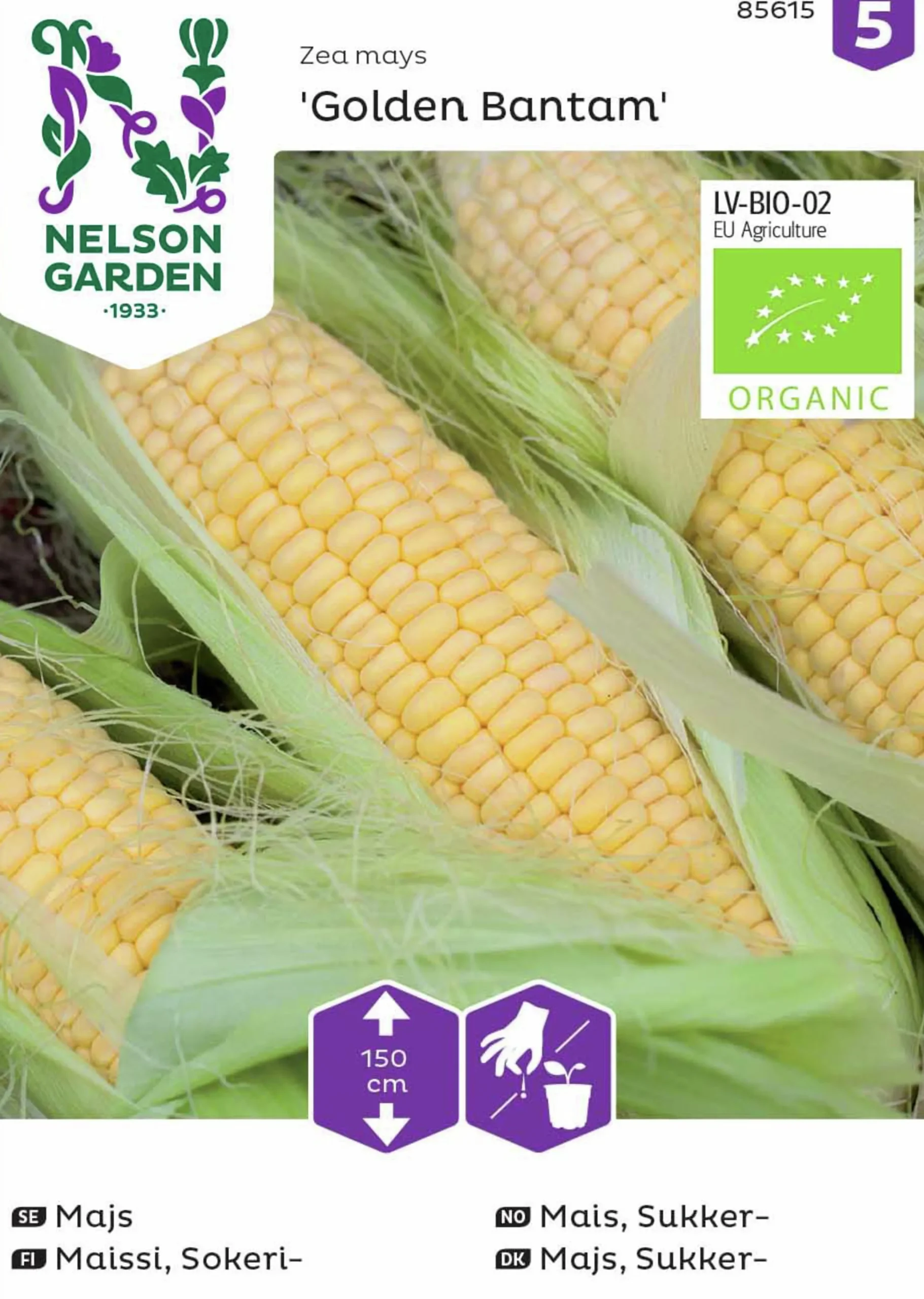 Fröer Majs Golden Bantam Organic>Nelson Garden Hot