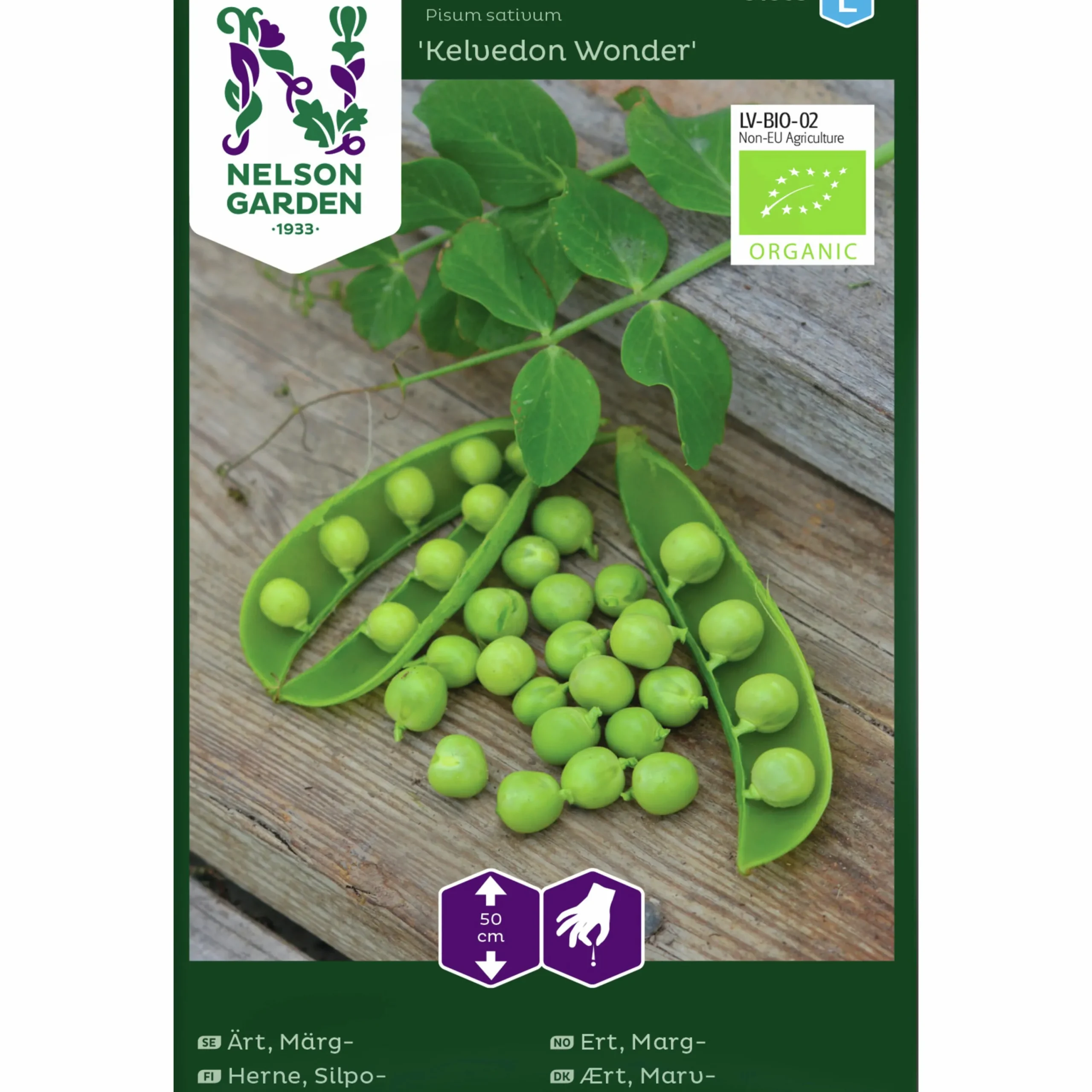 Fröer Märgärt Kelvedon Wonder Organic>Nelson Garden Discount