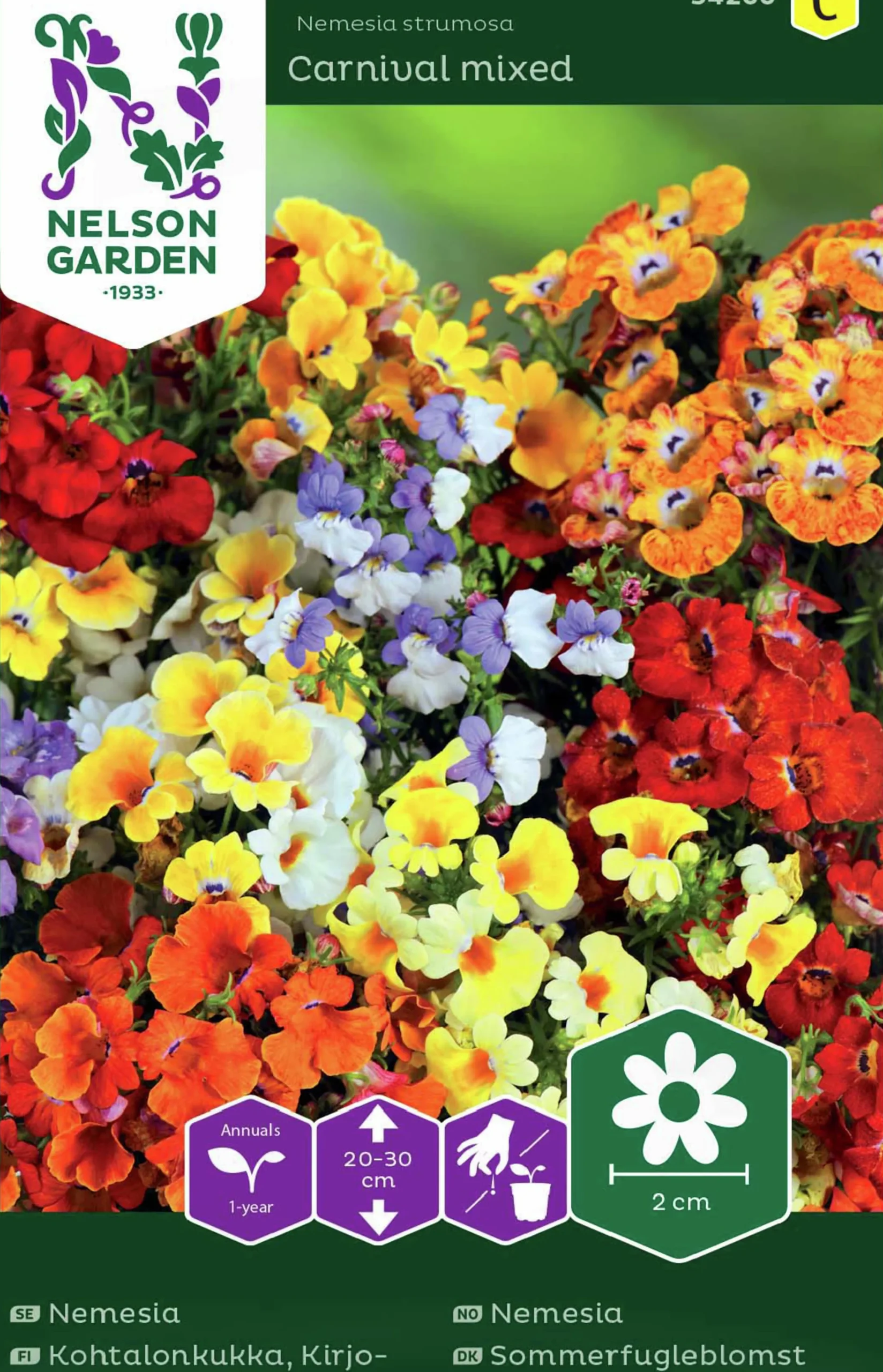 Fröer Nemesia Carnival Blandade Färger>Nelson Garden Best