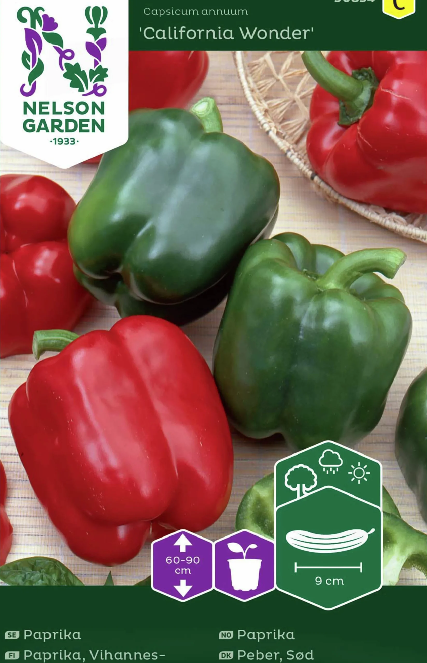 Fröer Paprika California Wonder>Nelson Garden Sale