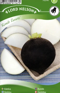 Fröer Rättika Ronde Zwarte>Nelson Garden Hot