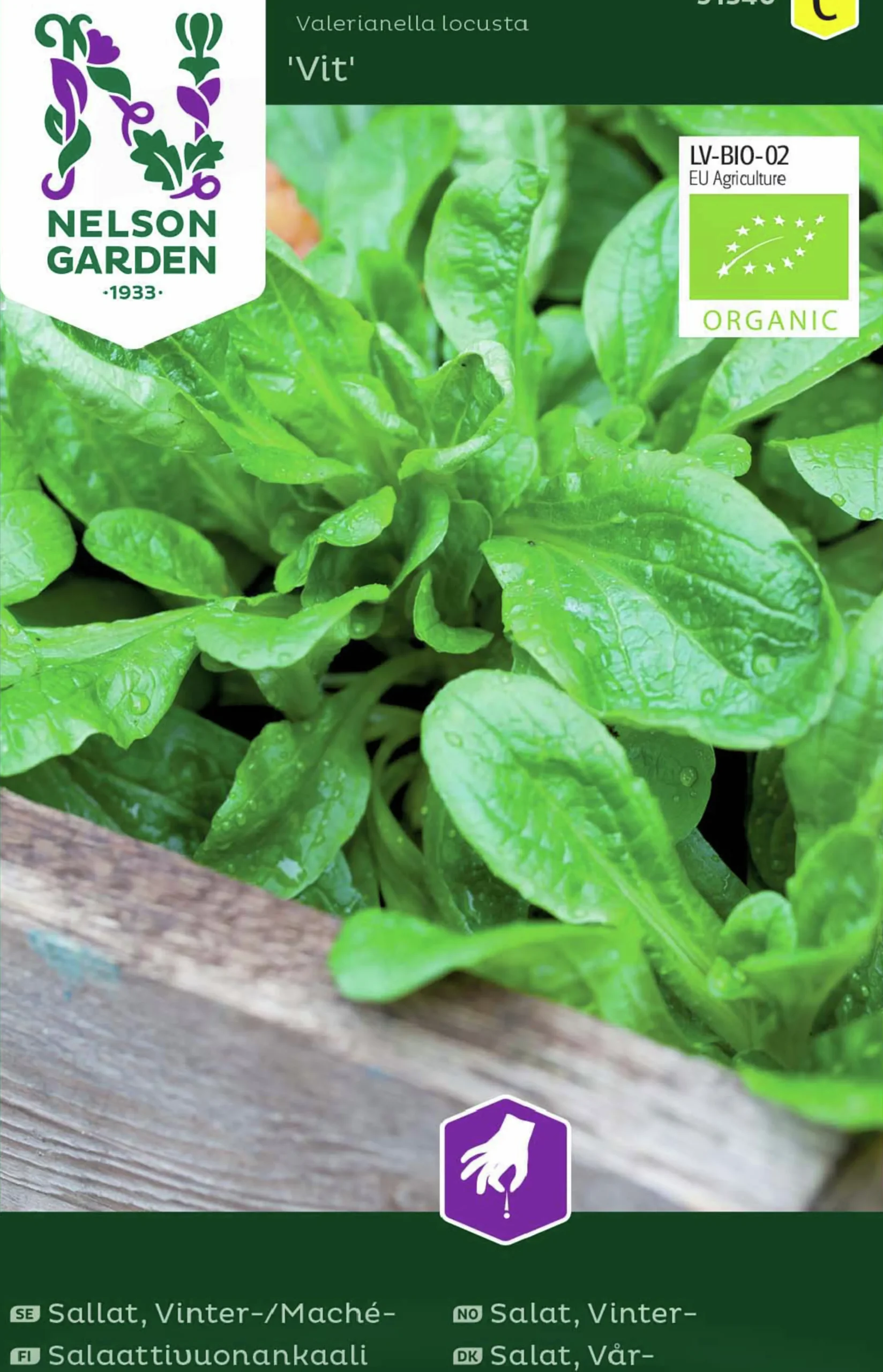 Fröer Sallat Vinter- /Mache- Vit Ekologisk>Nelson Garden Discount