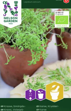 Fröer Smörgåskrasse Organic>Nelson Garden Hot