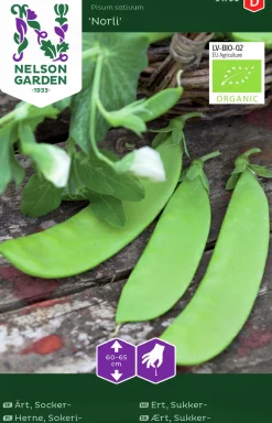 Fröer Sockerärt Norli Låg Organic>Nelson Garden New
