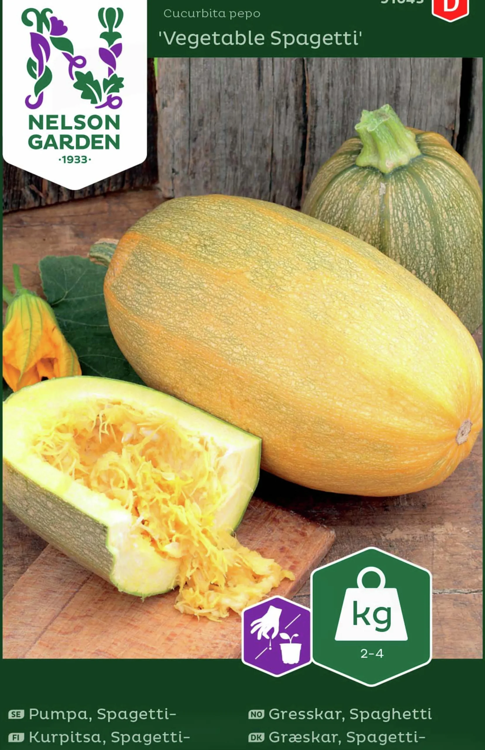 Fröer Spagettipumpa Vegetable>Nelson Garden Clearance