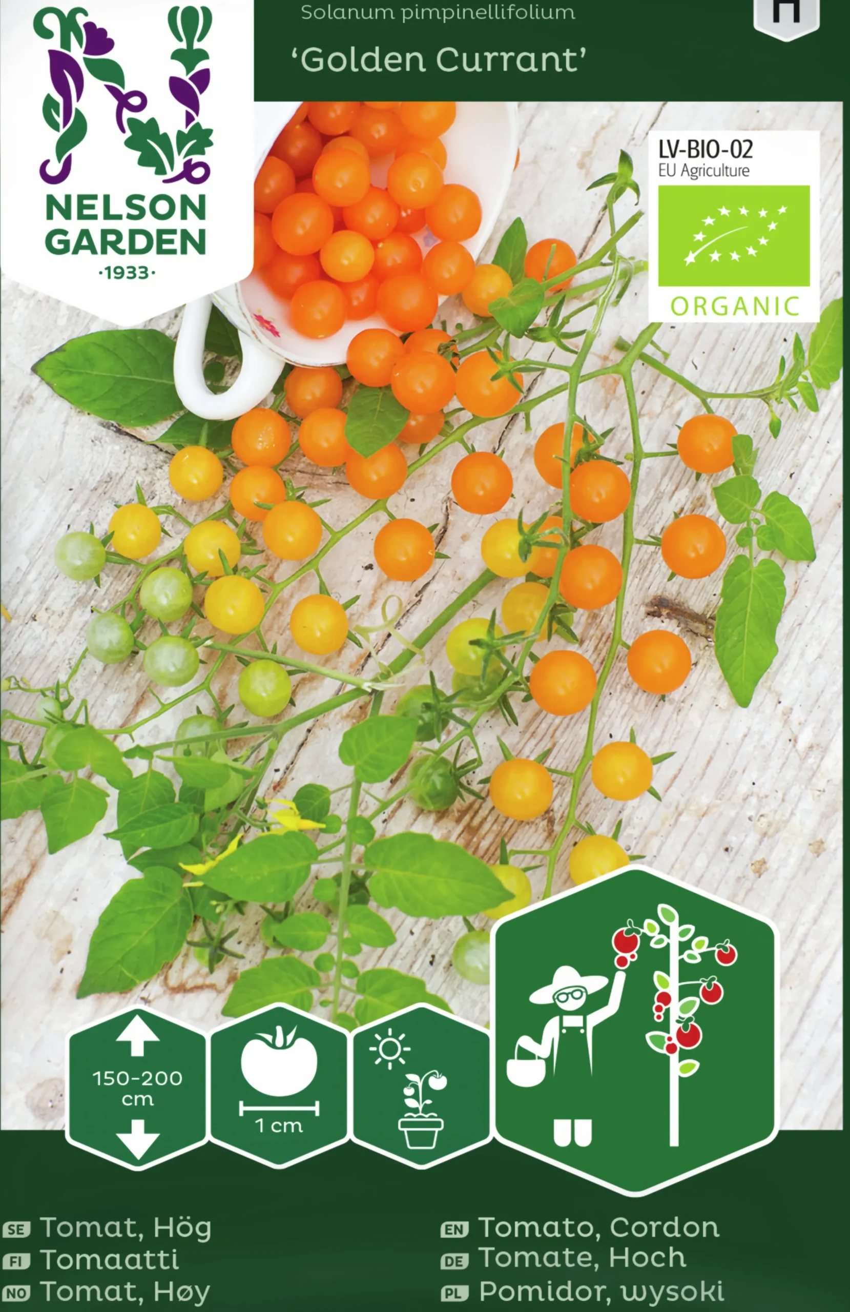 Fröer Vinbärstomat Golden Currant Hög Organic>Nelson Garden Hot
