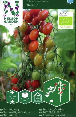 Fröer Vinbärstomat Petita Hög Organic>Nelson Garden Clearance