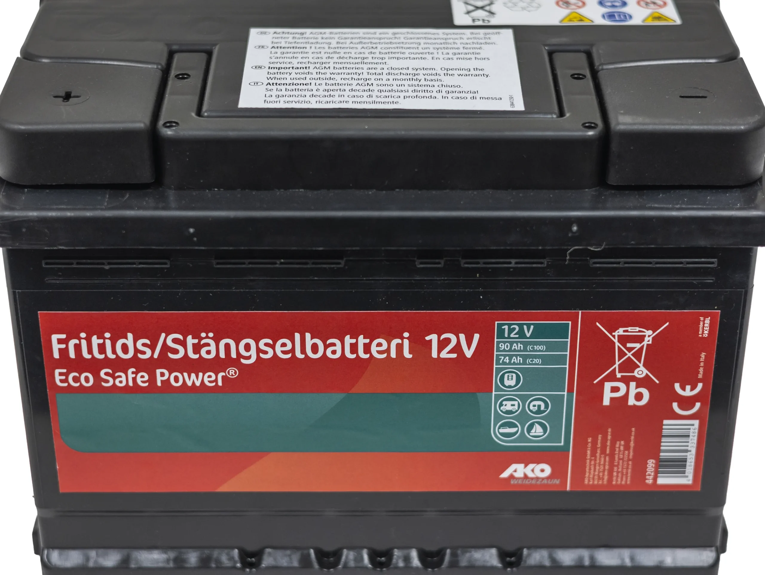 Fritids-/Stängselbatteri 12V>AKO