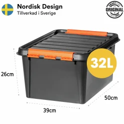 Förvaringsbox SmartStore PRO 31 med lock 32L>Orthex Online