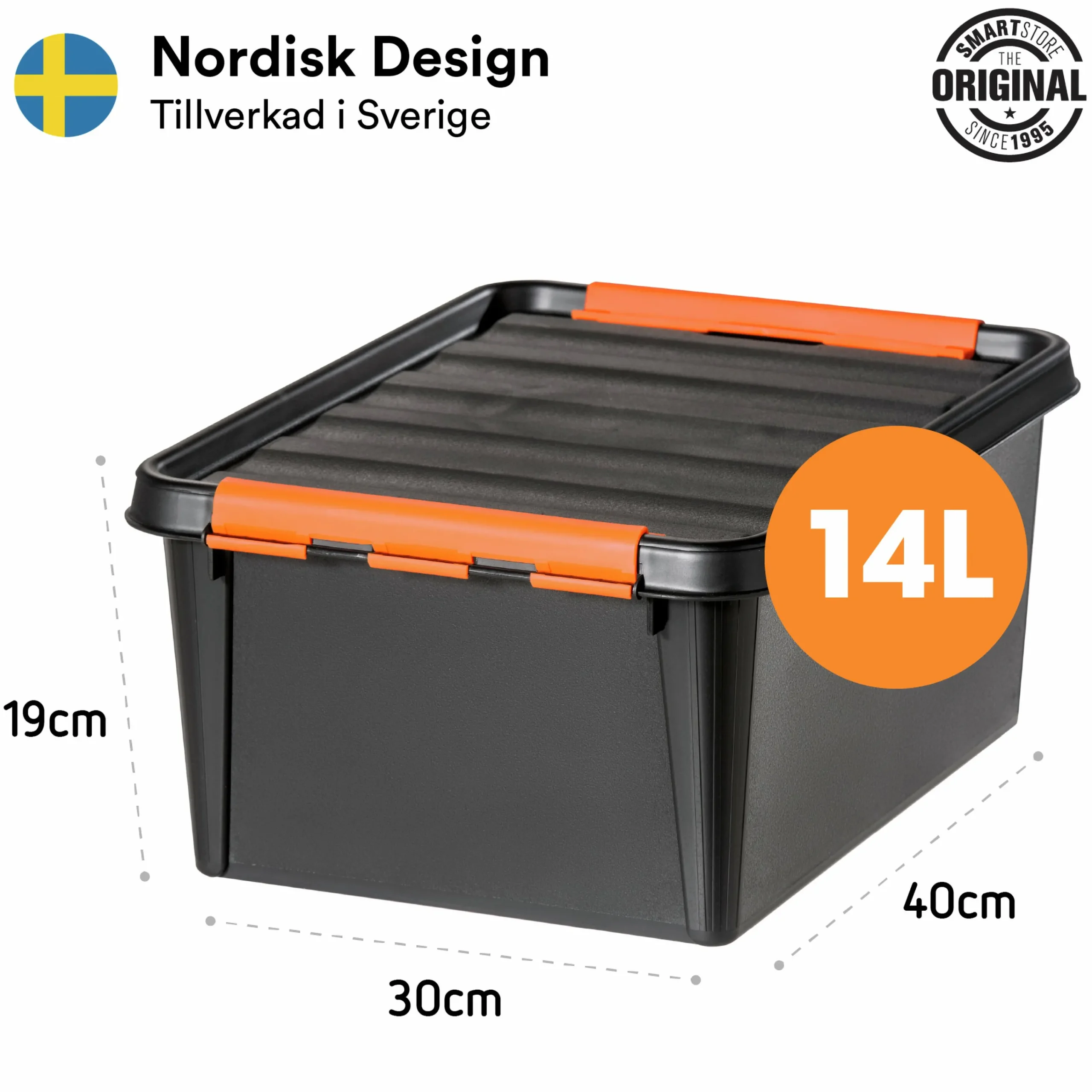 Förvaringsbox SmartStore PRO 15 med lock 14L>Orthex Hot