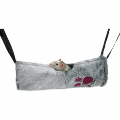 Gnagarleksak 2-in-1 Hanging Tunnel & Hammock Grå>Rosewood New