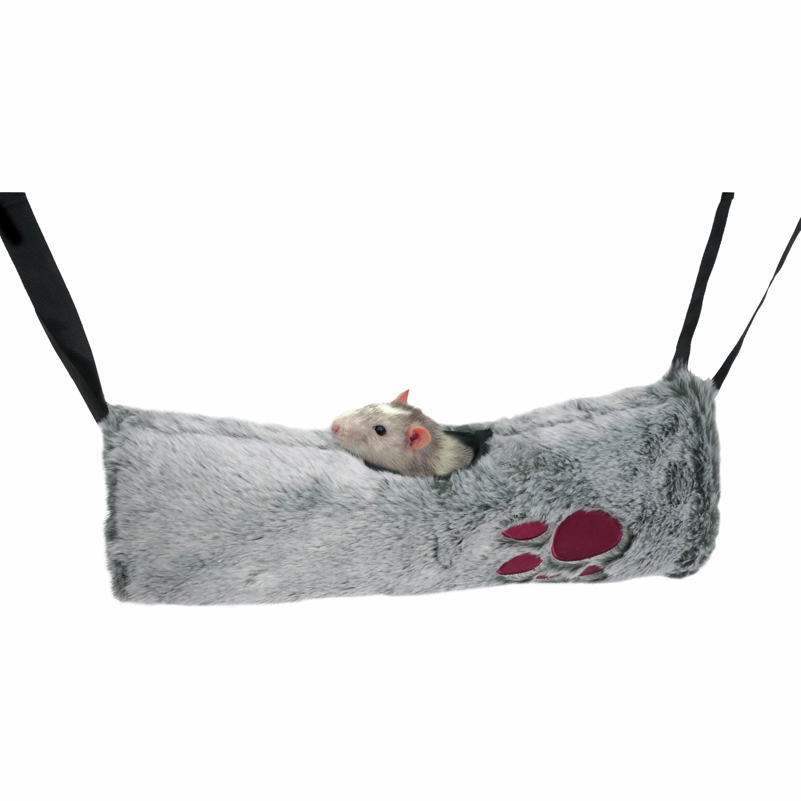Gnagarleksak 2-in-1 Hanging Tunnel & Hammock Grå>Rosewood New