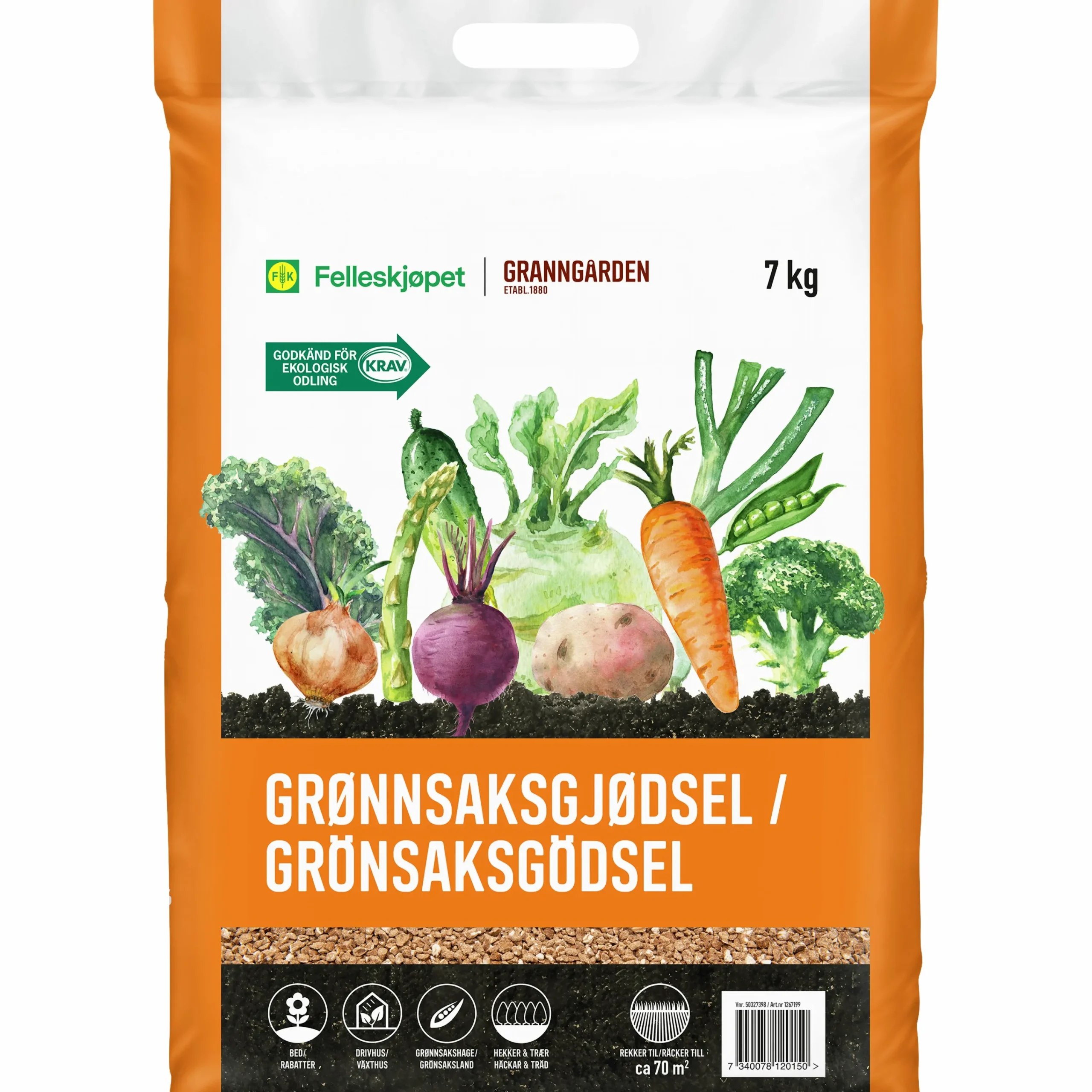 Grönsaksgödsel KRAV 7kg>Granngården Sale