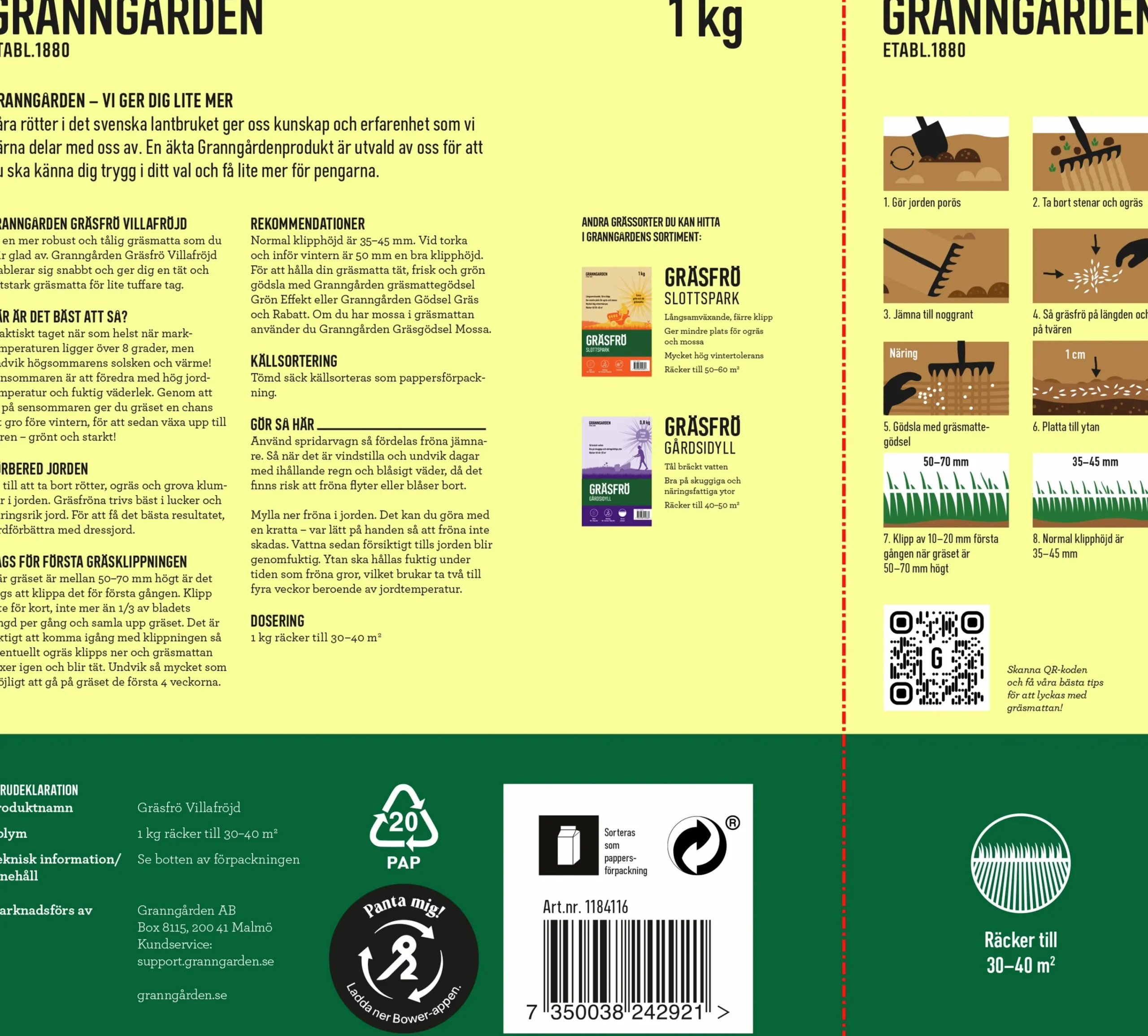 Gräsfrö Villafröjd 1kg>Granngården Best