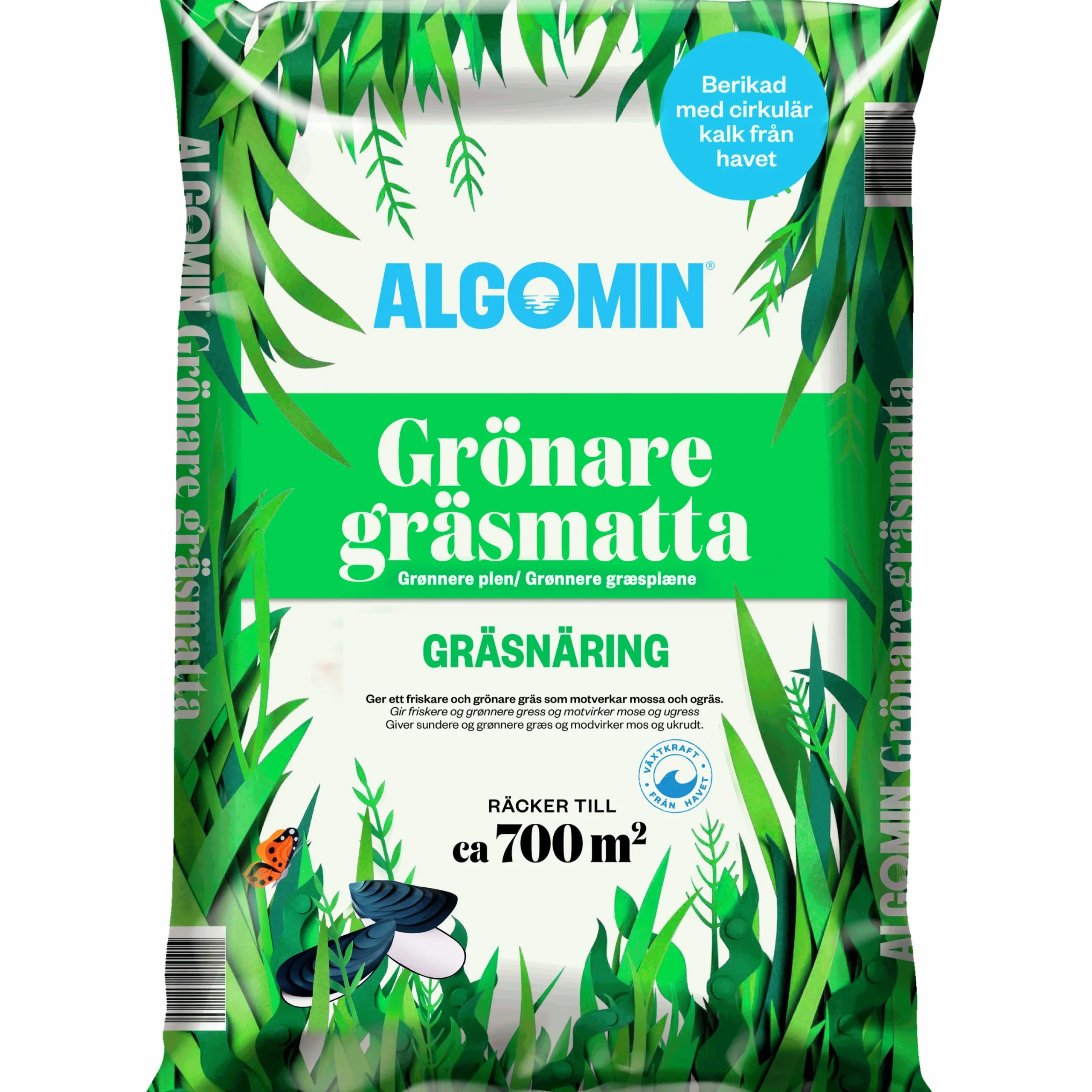 Gräsgödsel Grönare gräsmatta 13kg>Algomin Best