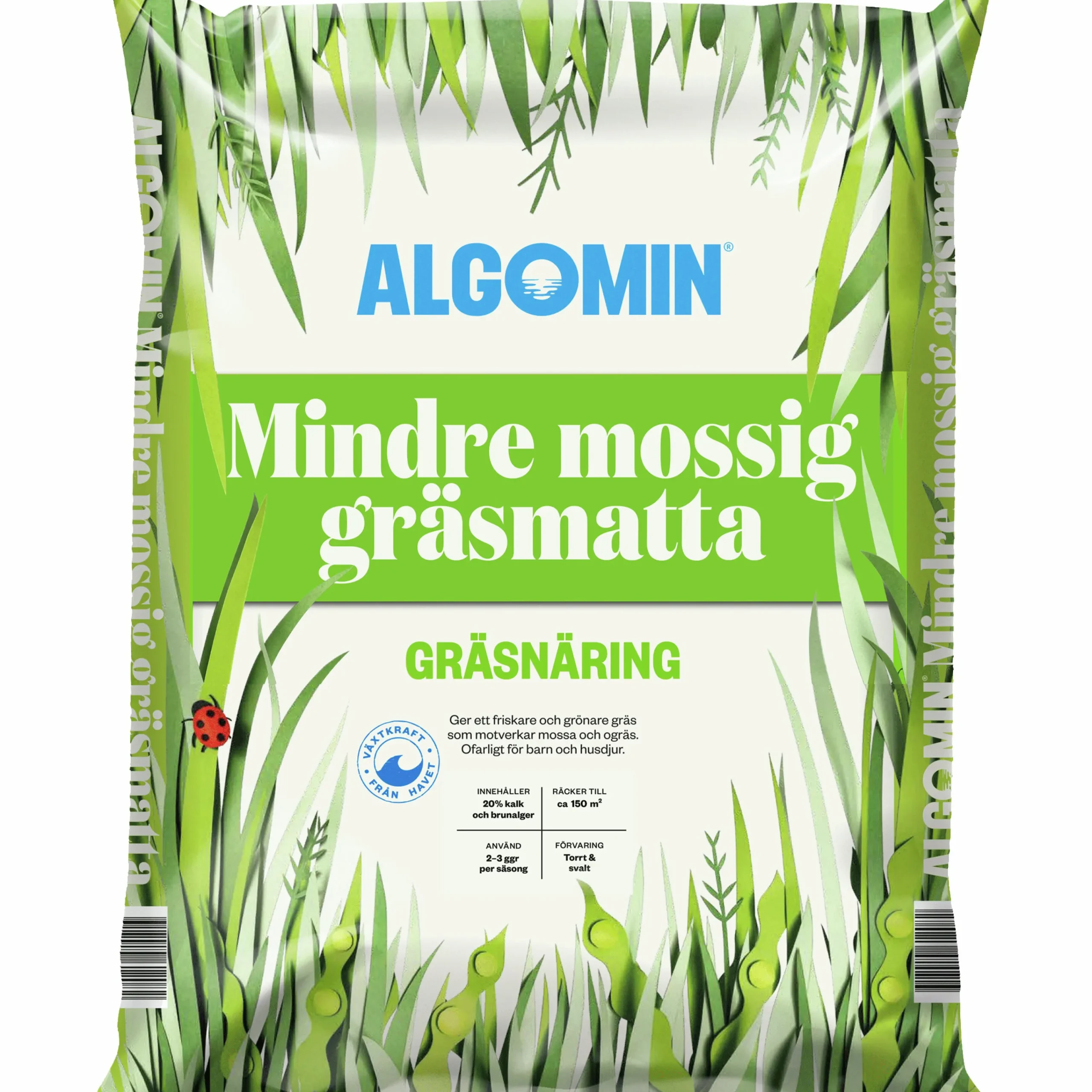 Gräsgödsel Mindre mossig gräsmatta 6,5kg>Algomin Outlet