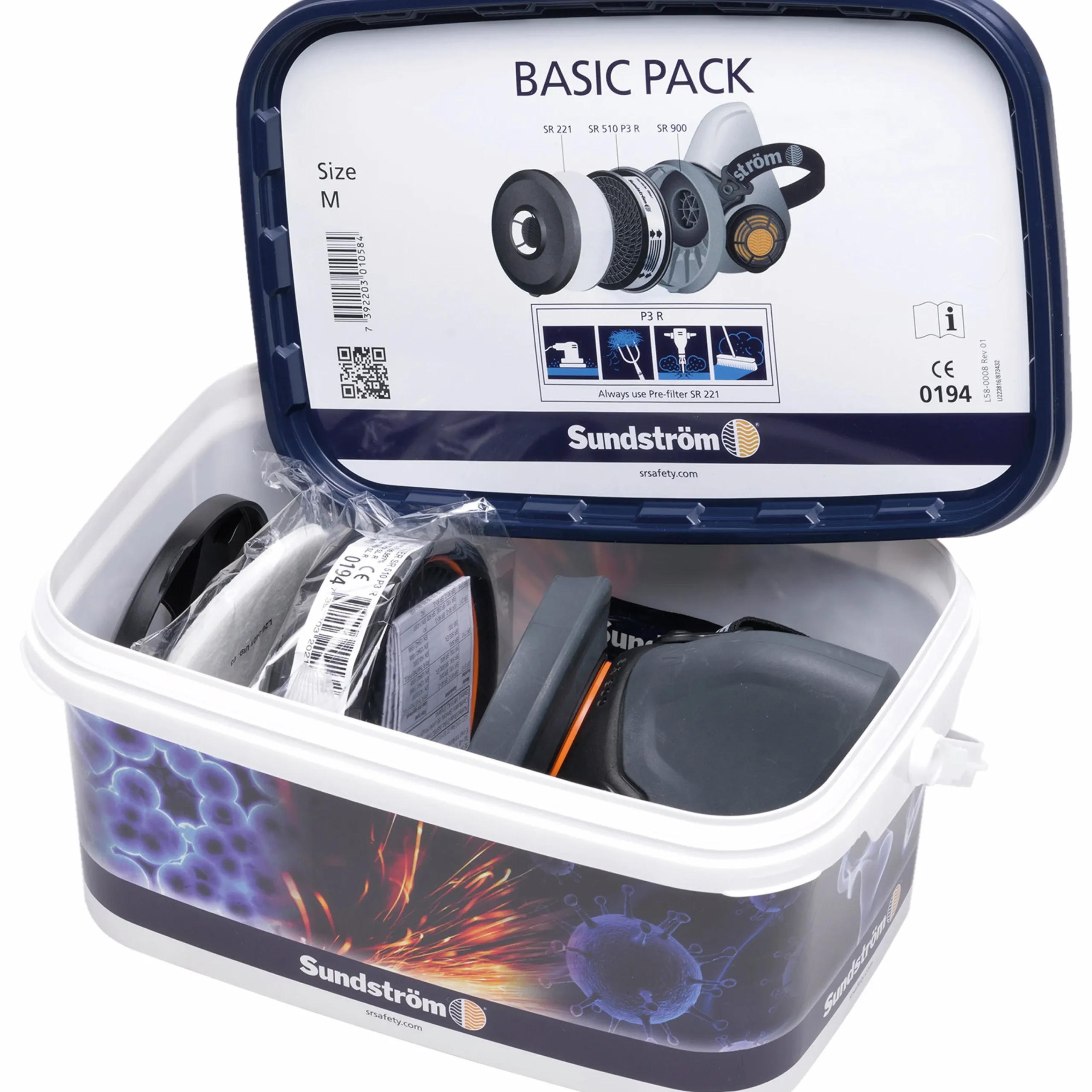 Halvmask Basic Pack M/SR900>Sundström New
