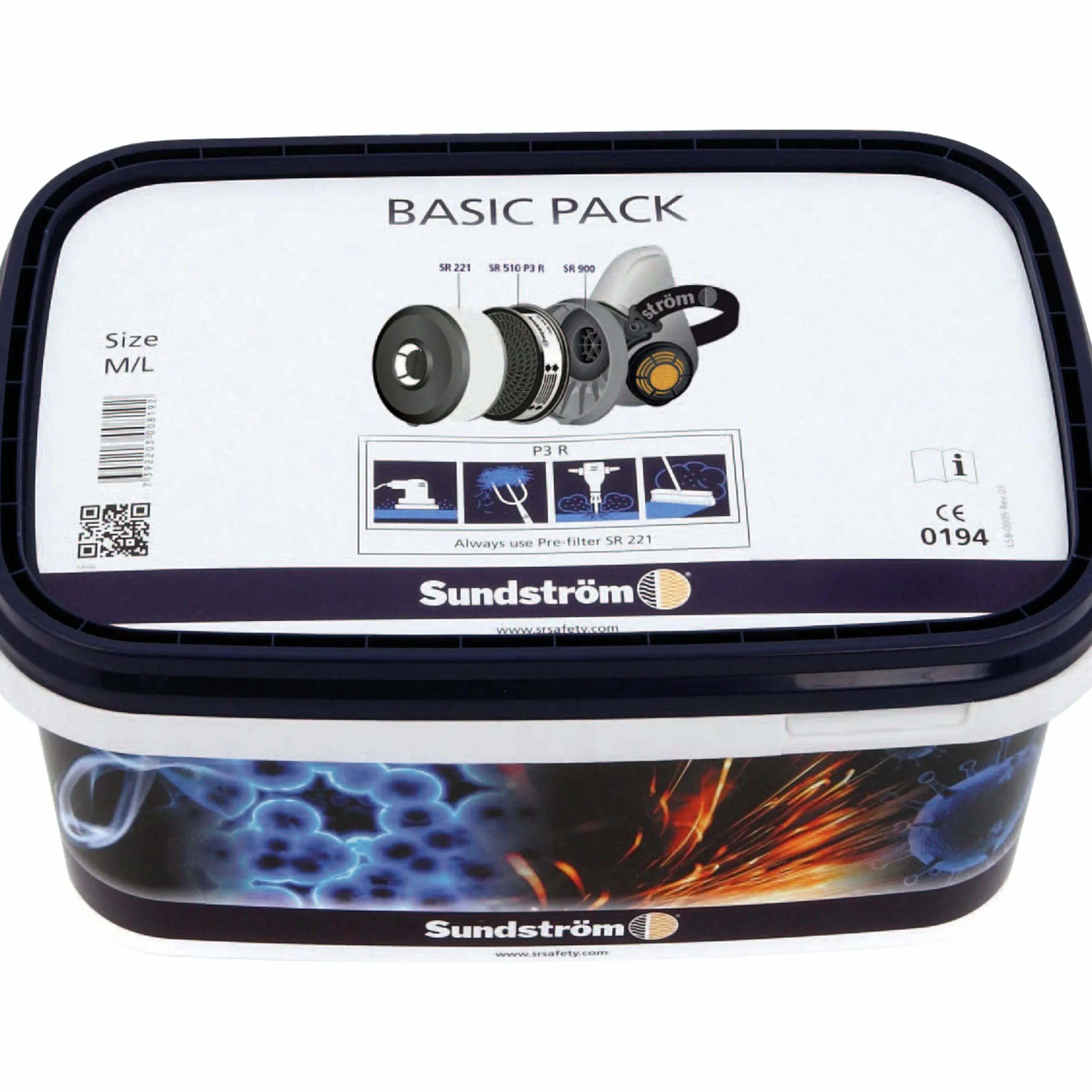Halvmask Basic Pack M/SR900>Sundström New