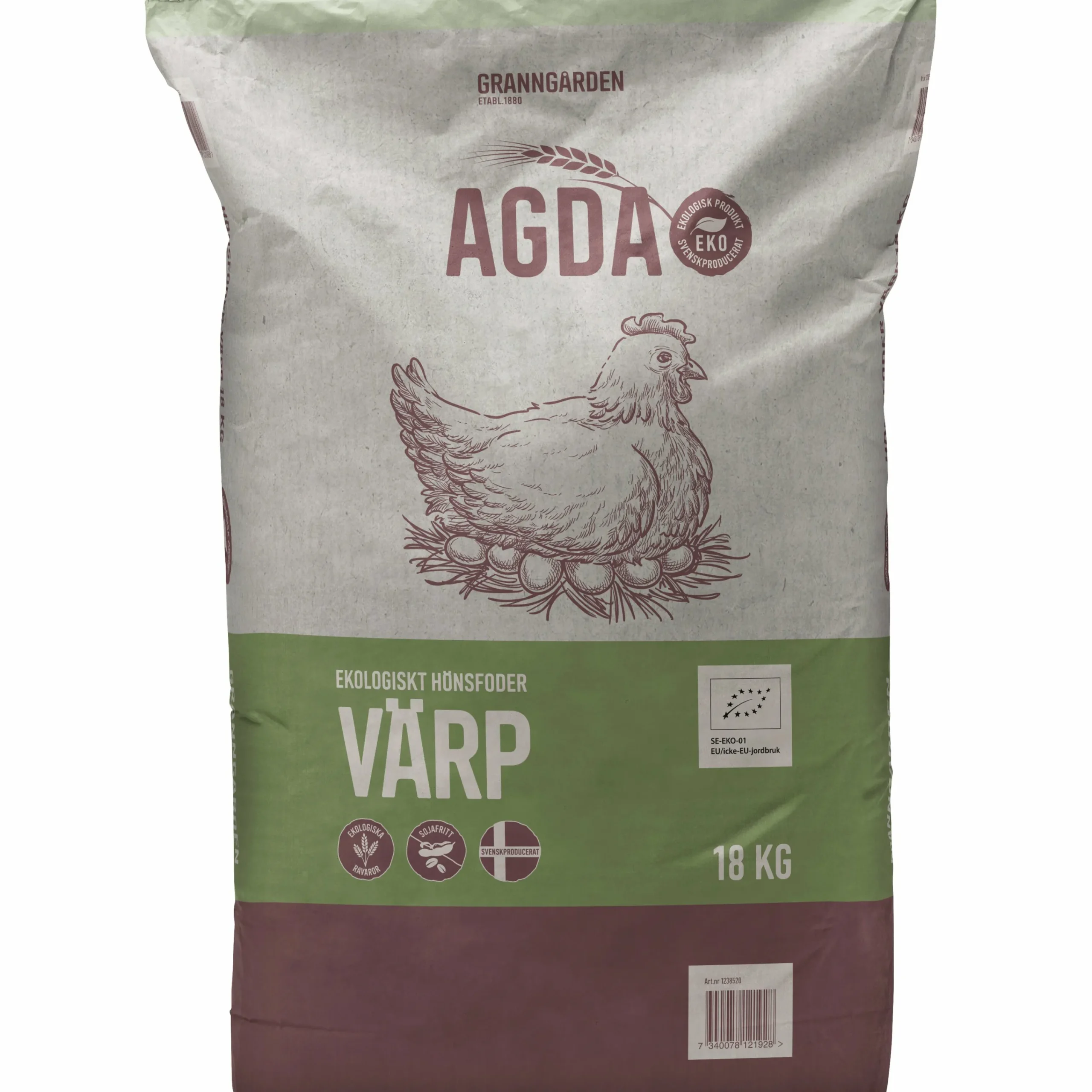 Hönsfoder Agda Värp Pellets 18kg>Granngården Discount