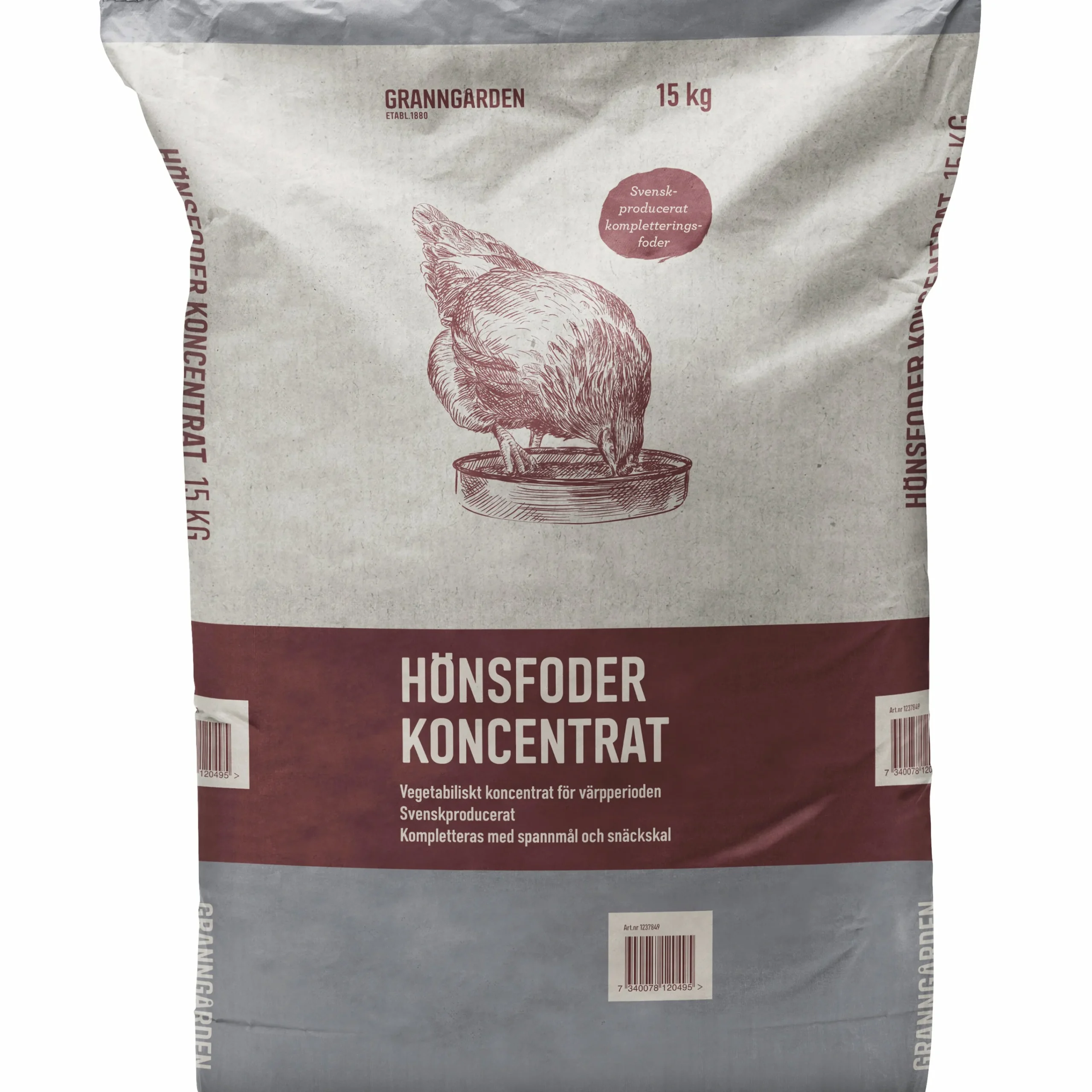 Hönsfoder Koncentrat Pellets 15kg>Granngården Hot