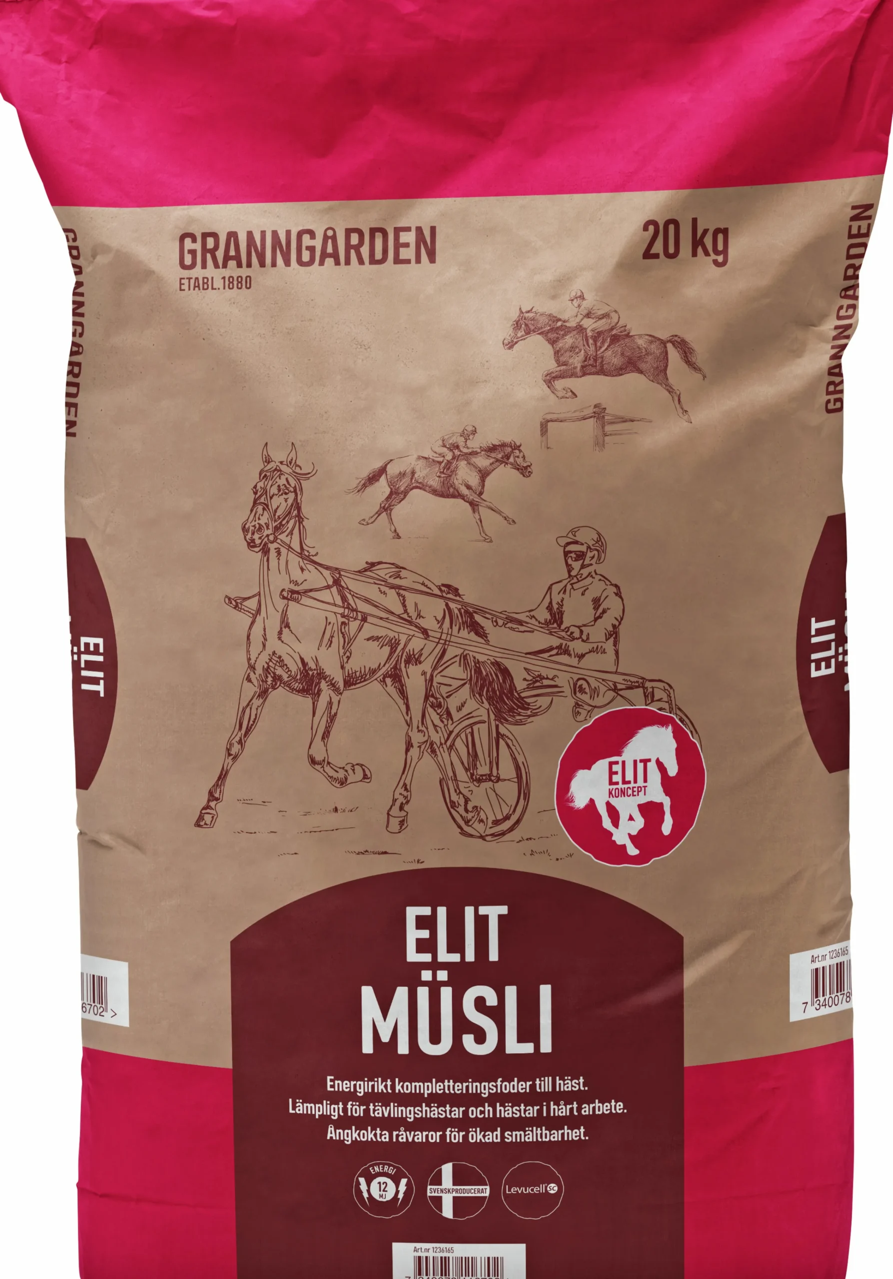 Hästfoder Elit Müsli 20kg>Granngården New