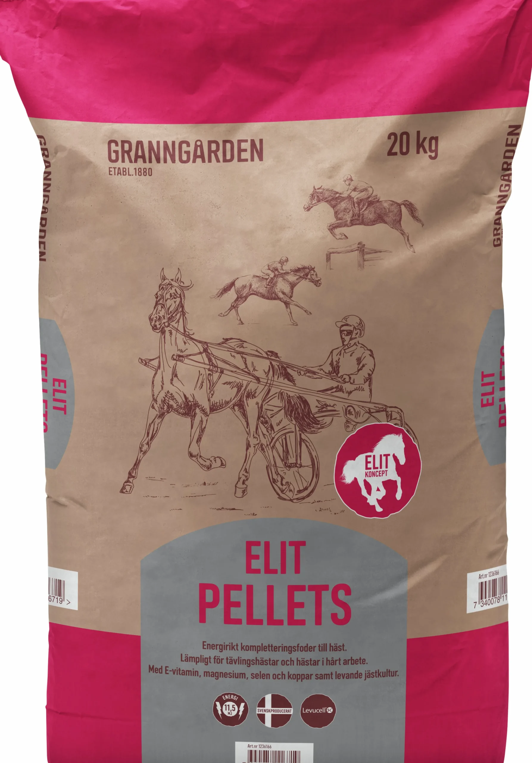 Hästfoder Elit Pellets 20kg>Granngården Hot