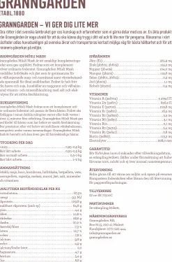 Hästfoder Müsli Mash 15kg>Granngården Sale