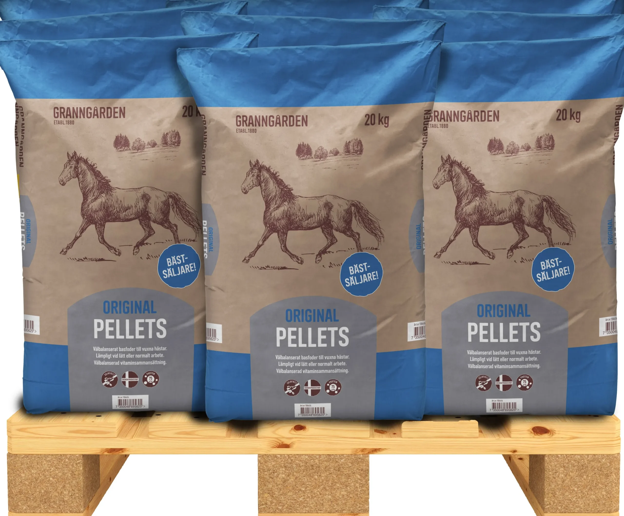 Hästfoder Original Pellets 20kg>Granngården Hot