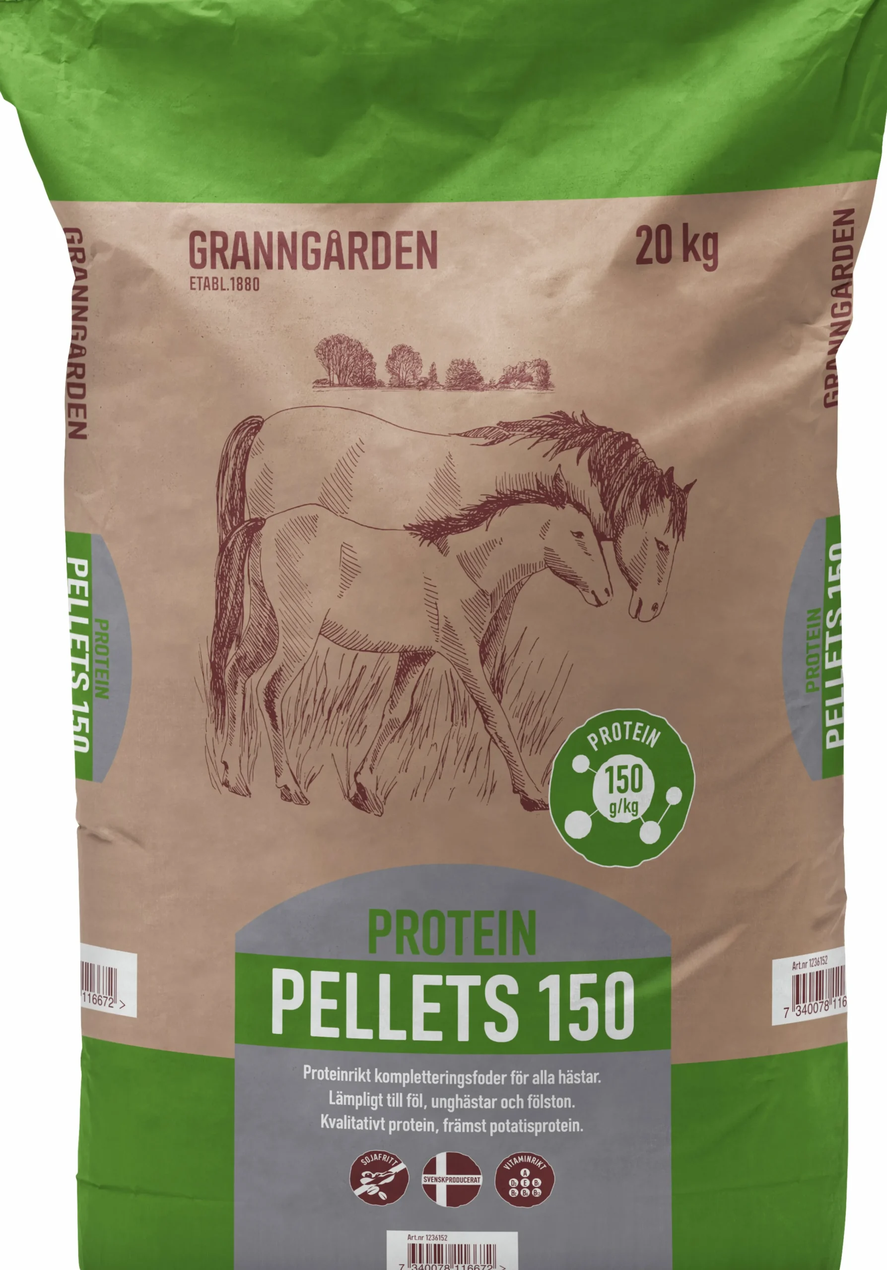 Hästfoder Protein Pellets 150 20kg>Granngården Clearance