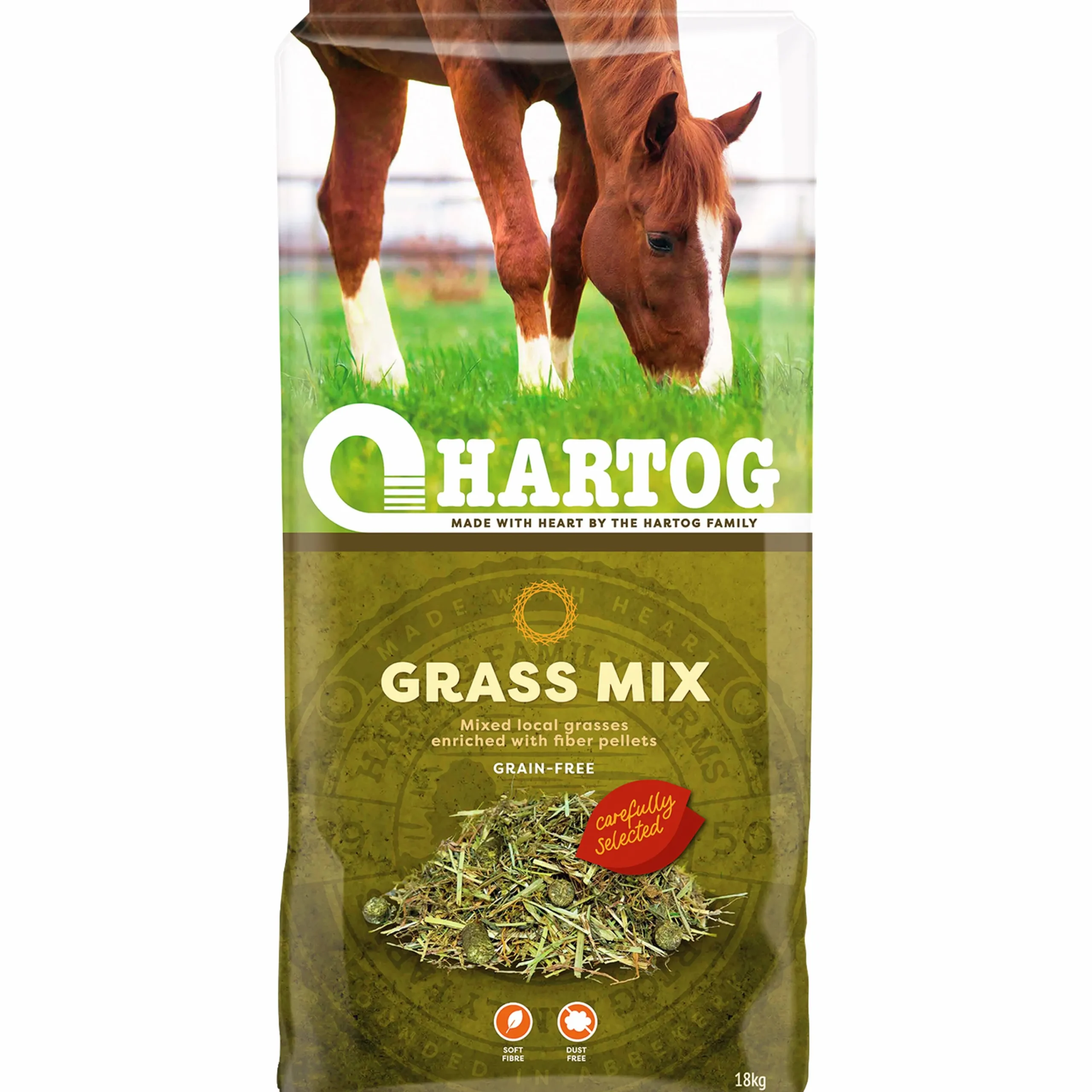 Hästfoder Grass Mix 18kg>Hartog