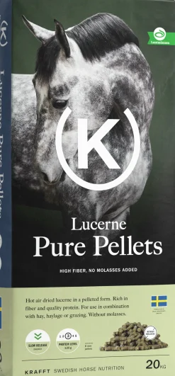 Hästfoder Lucerne Pure pellets 25kg>Krafft