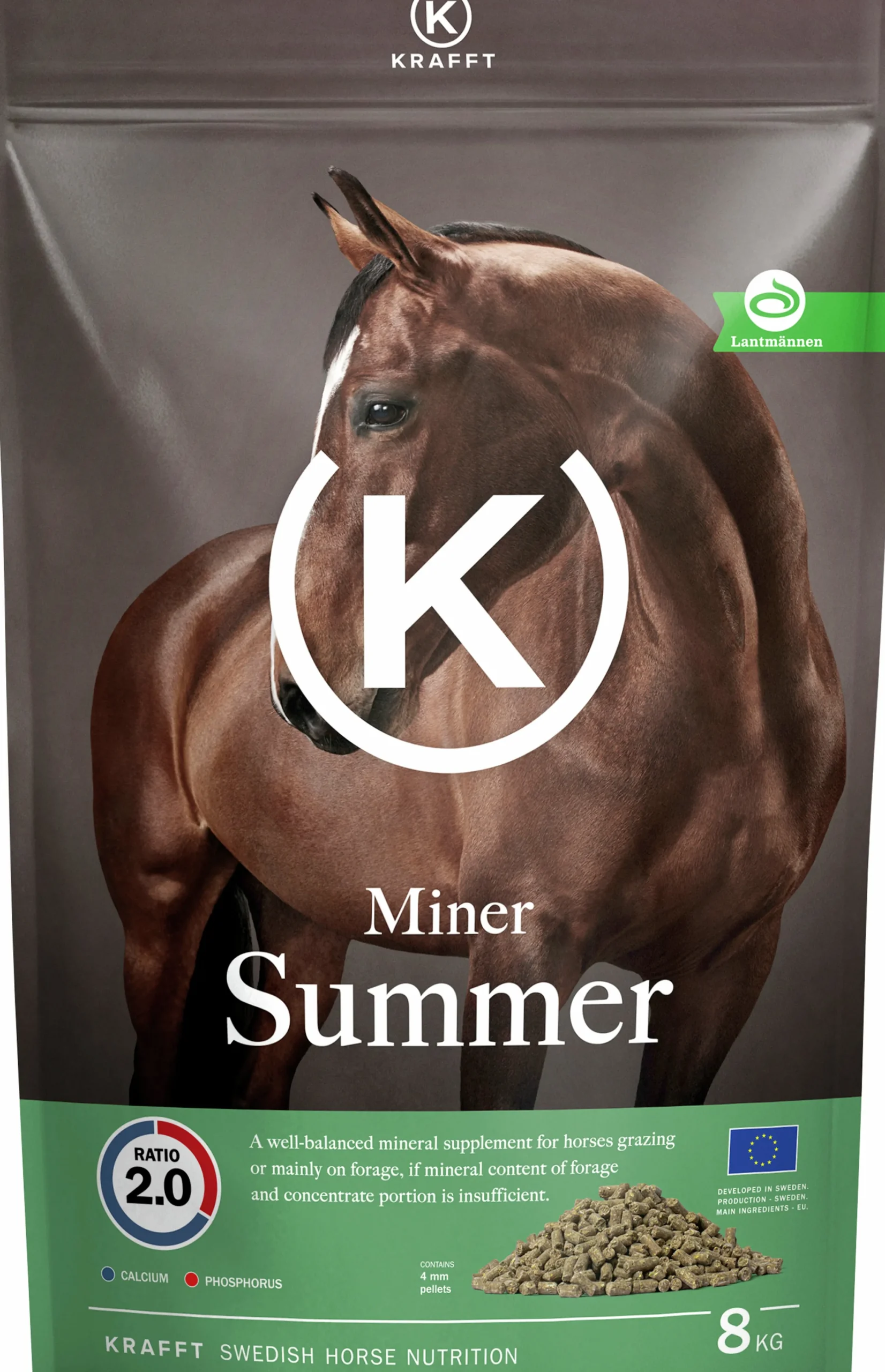 Hästfoder Miner Summer Pellets 8kg>Krafft New