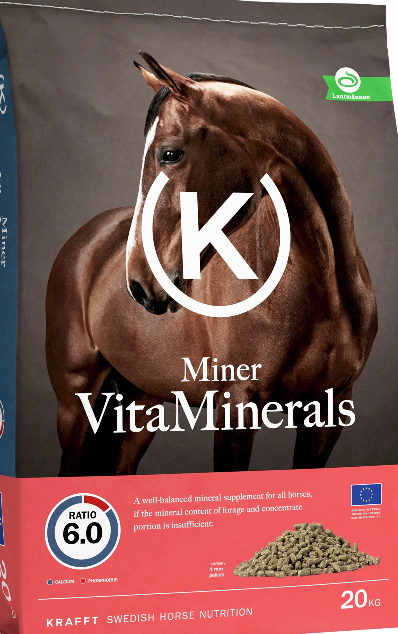 Hästfoder Miner Vitaminerals Pellets 20kg>Krafft Best