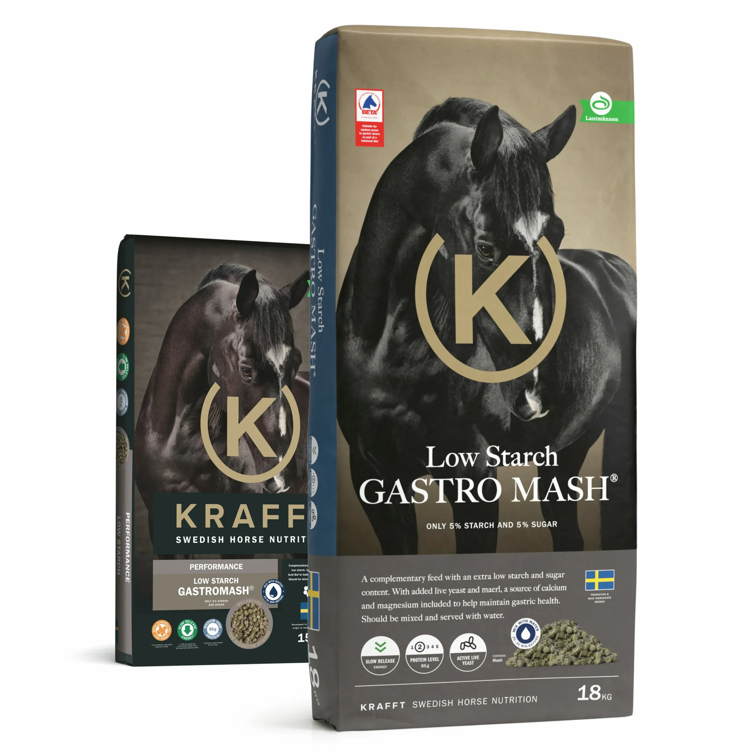 Hästfoder Performance Low Starch Gastromash 18kg>Krafft Outlet