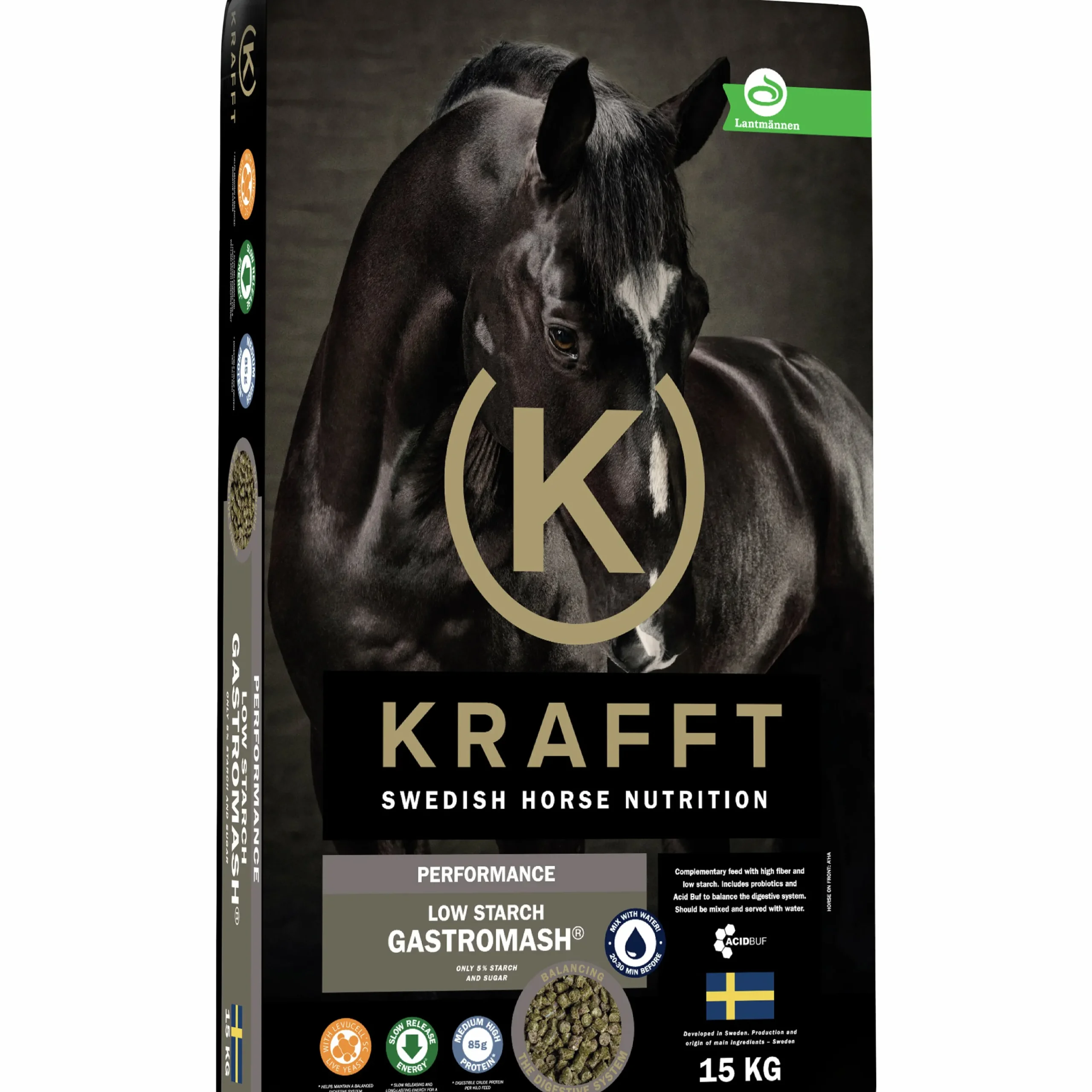 Hästfoder Performance Low Starch Gastromash 15kg>Krafft Sale