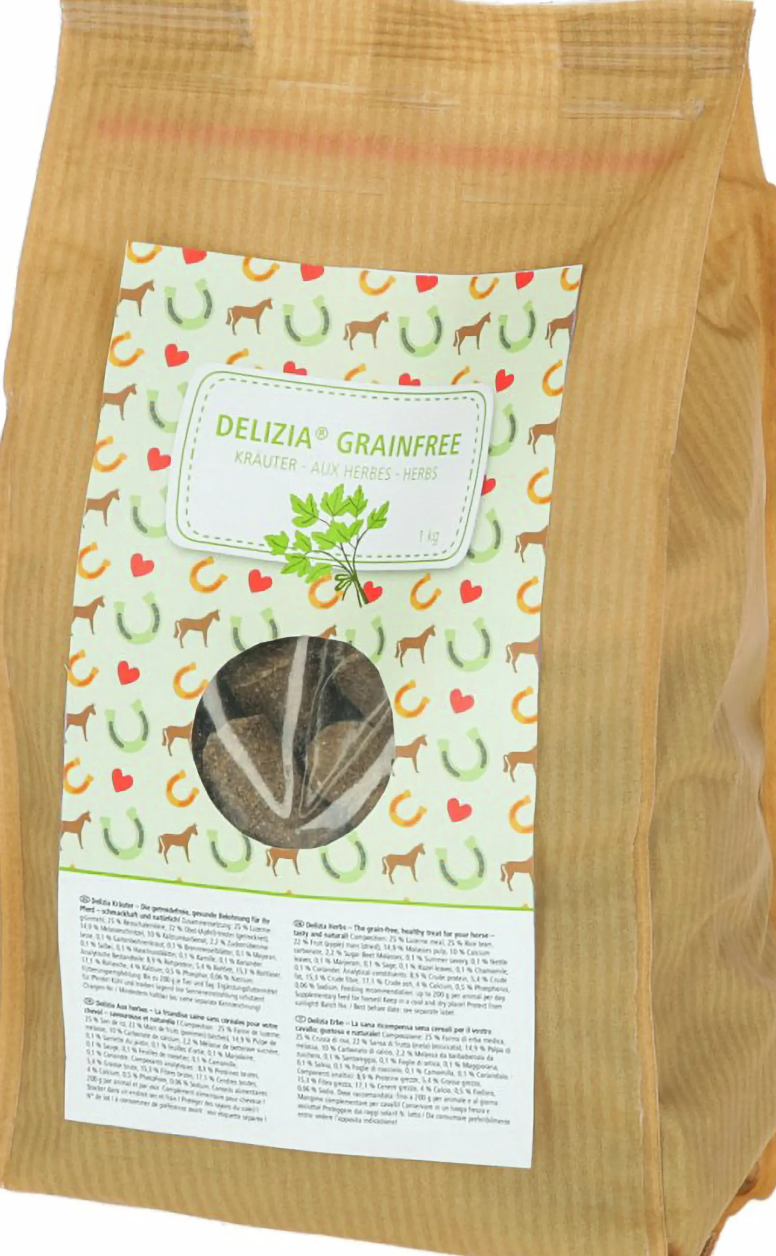 Hästgodis Delizia Spannmålsfritt Ört 1kg>Kerbl Clearance