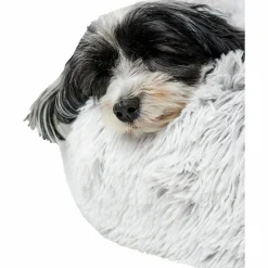 Hundbädd Loppa Donut Fluffig Vit 50cm><noscript><img width=