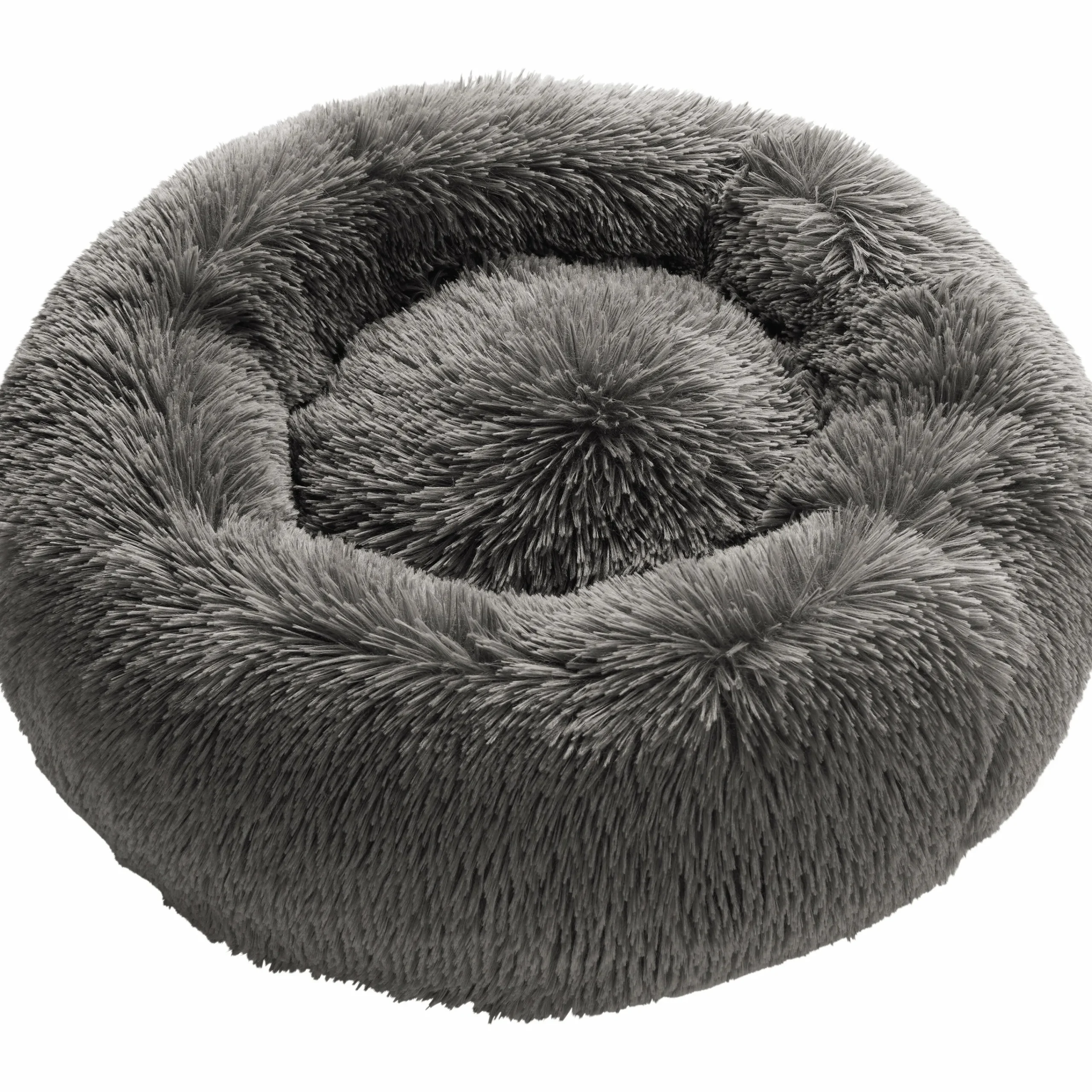 Hundbädd Loppa Donut Fluffig Antracitgrå 60cm>Hunter
