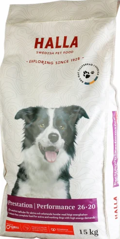 Hundfoder Halla Prestation 15kg>Halla Petfood Hot
