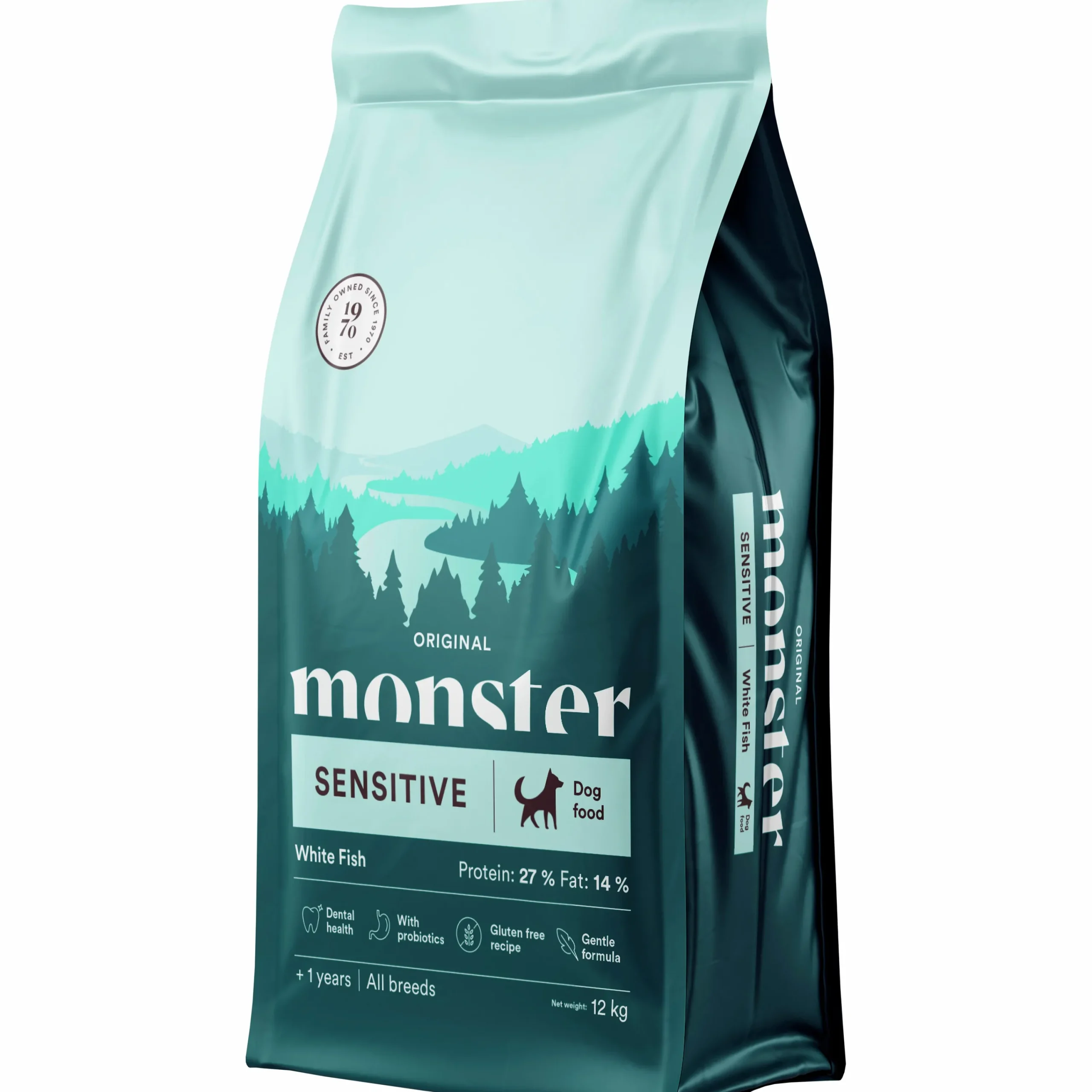 Hundfoder Adult All Breed Sensitive White Fish 12kg>Monster Best