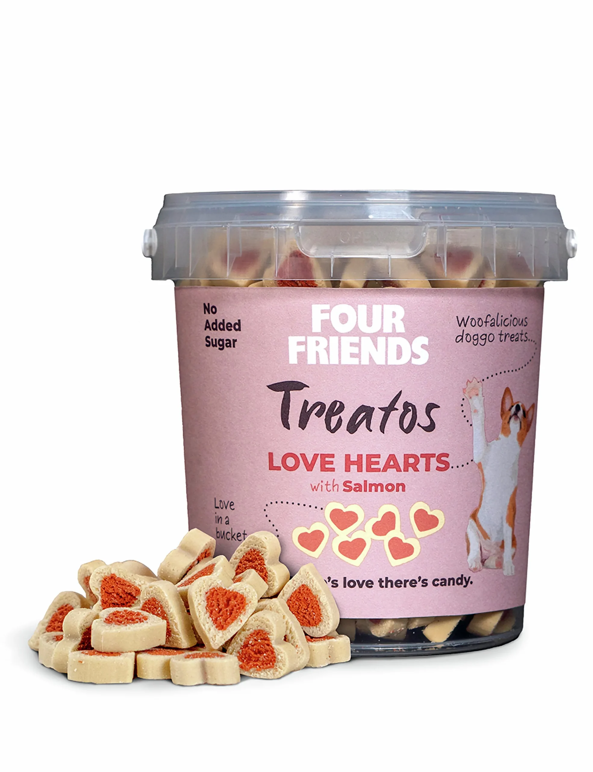 Hundgodis Four Friends Love Hearts 500g>FourFriends Sale