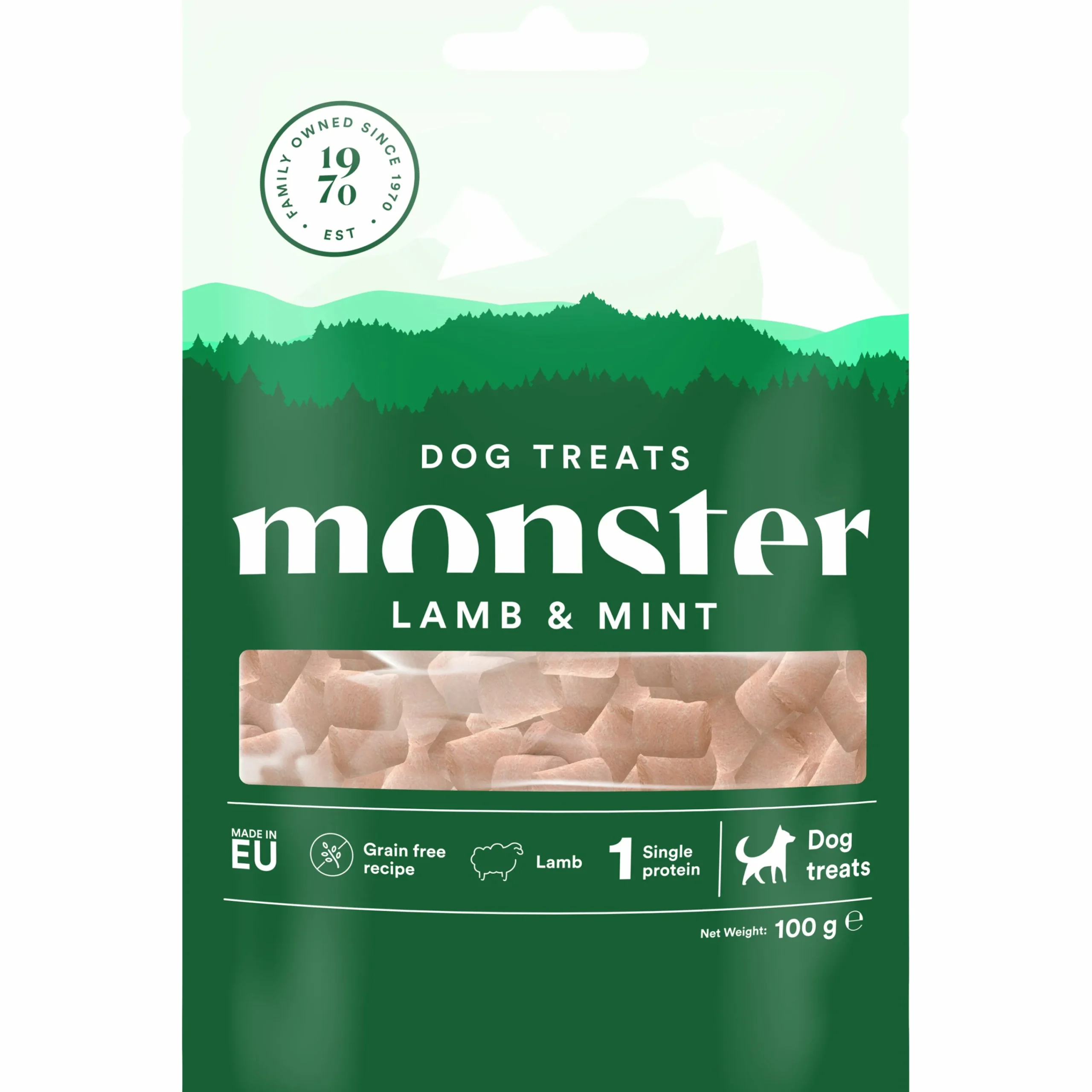 Hundgodis Dog Treats Lamb & Mint 100g>Monster Best